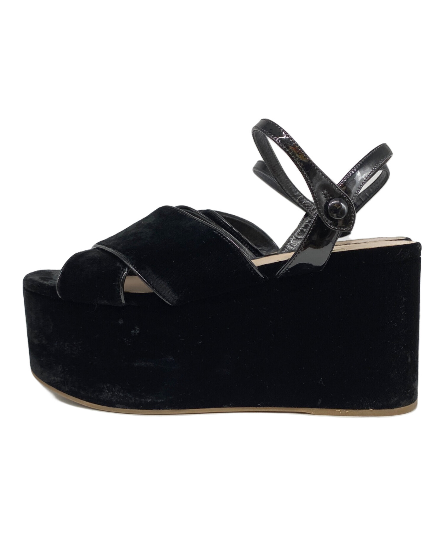 中古・古着通販】MIU MIU (ミュウミュウ) プラットフォームベロア 