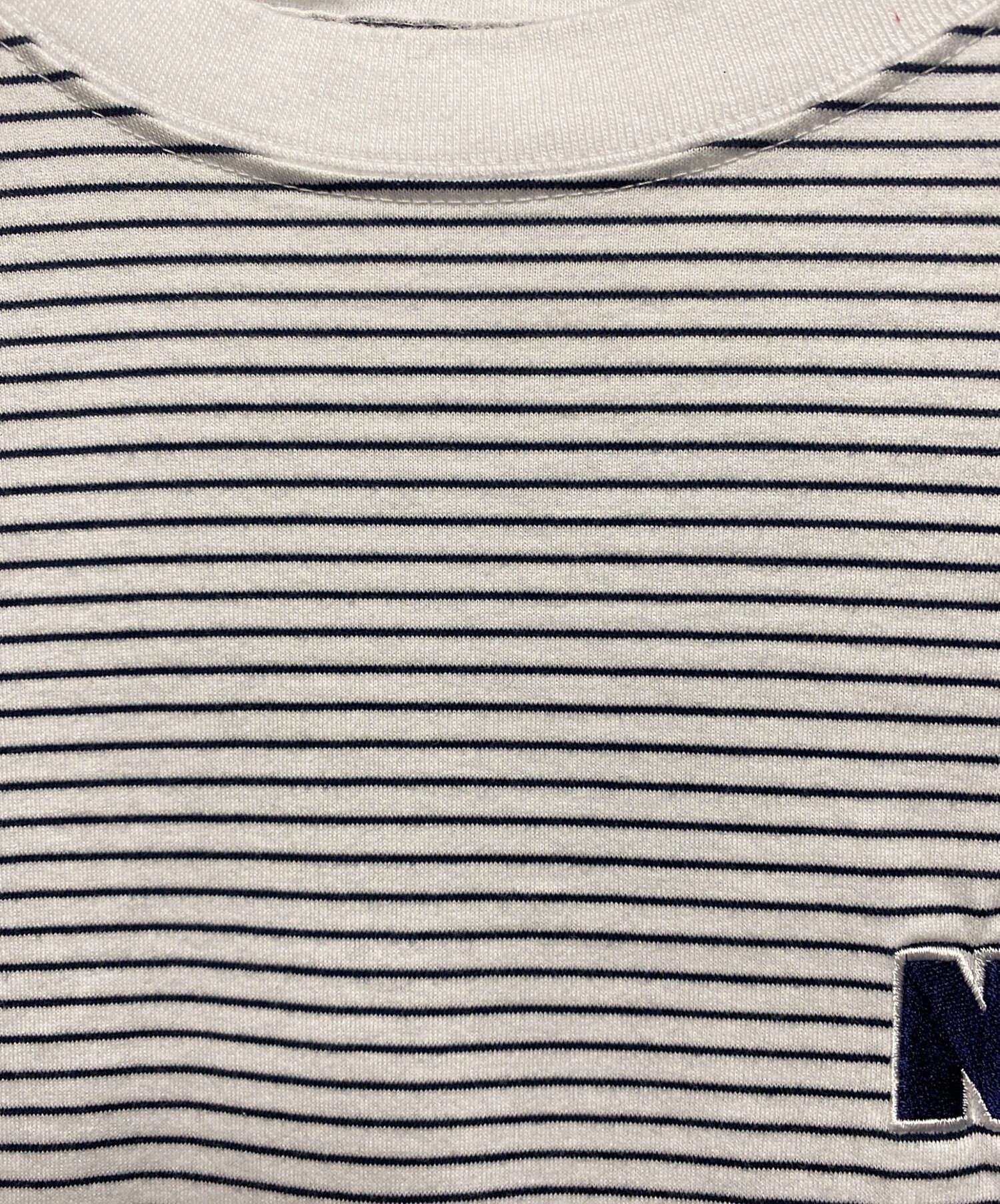 中古・古着通販】N!ce (ナイス) Round Logo Border tee ホワイト 