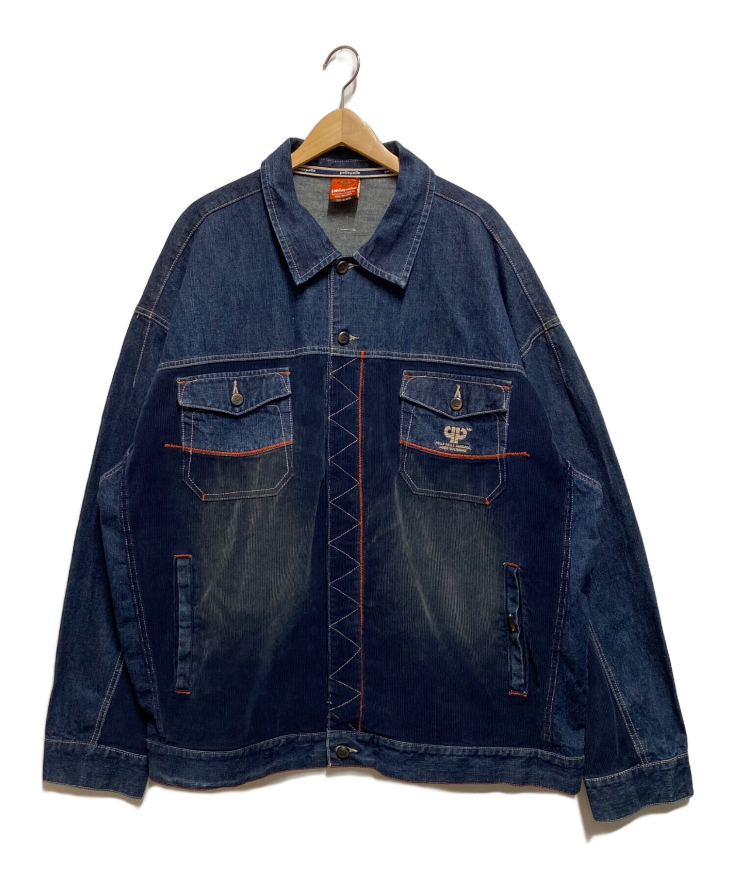 中古・古着通販】pellepelle (ペレペレ) 90s切替デニムジャケット 