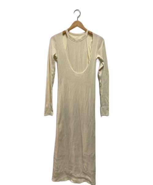 中古・古着通販】TODAYFUL (トゥデイフル) Layered Rib Dress ホワイト  