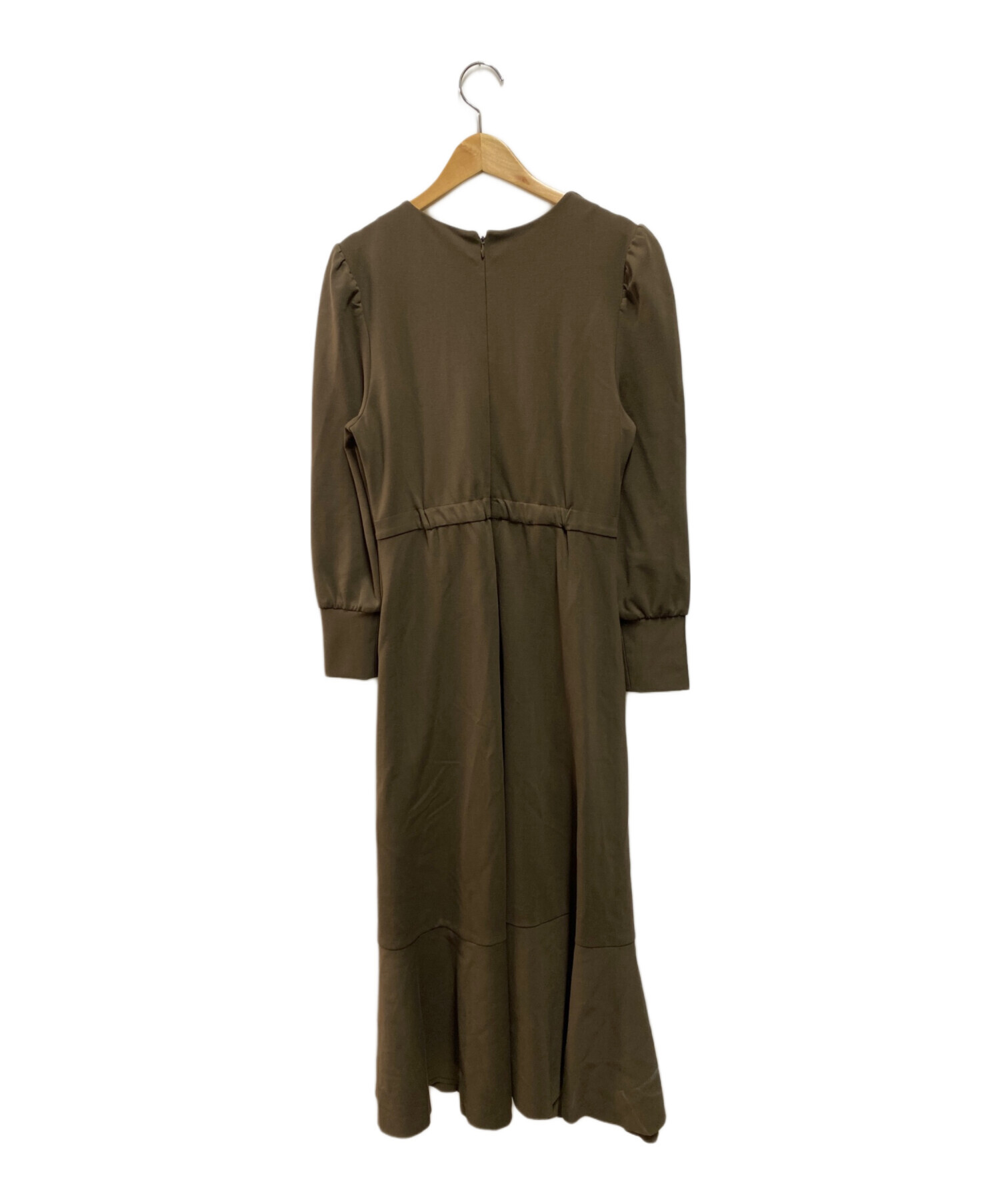 中古・古着通販】Ameri (アメリ) PENTAGON NECK FOLD HEM DRESS  