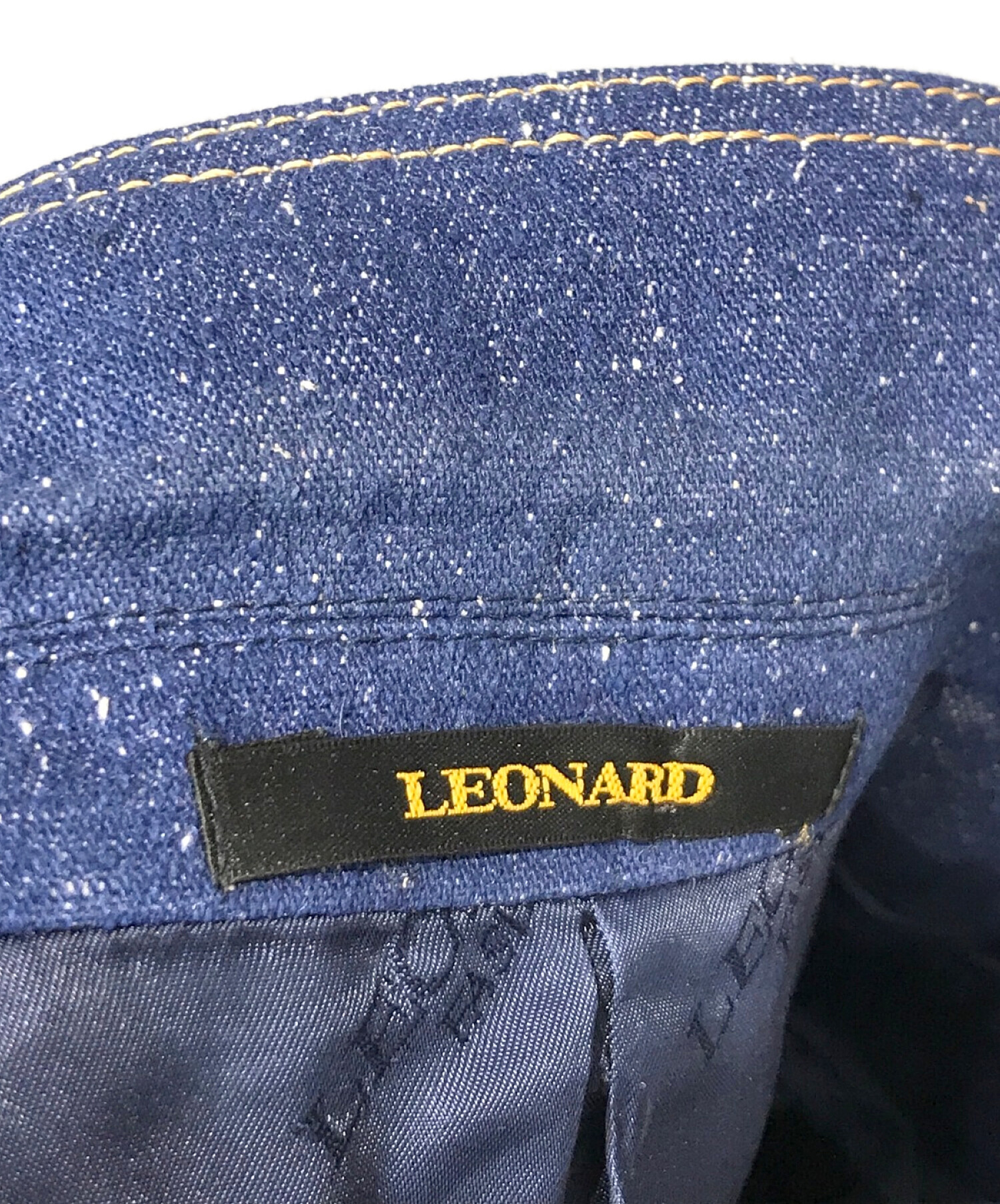 LEONARD (レオナール) デニムテーラードジャケット インディゴ サイズ:48