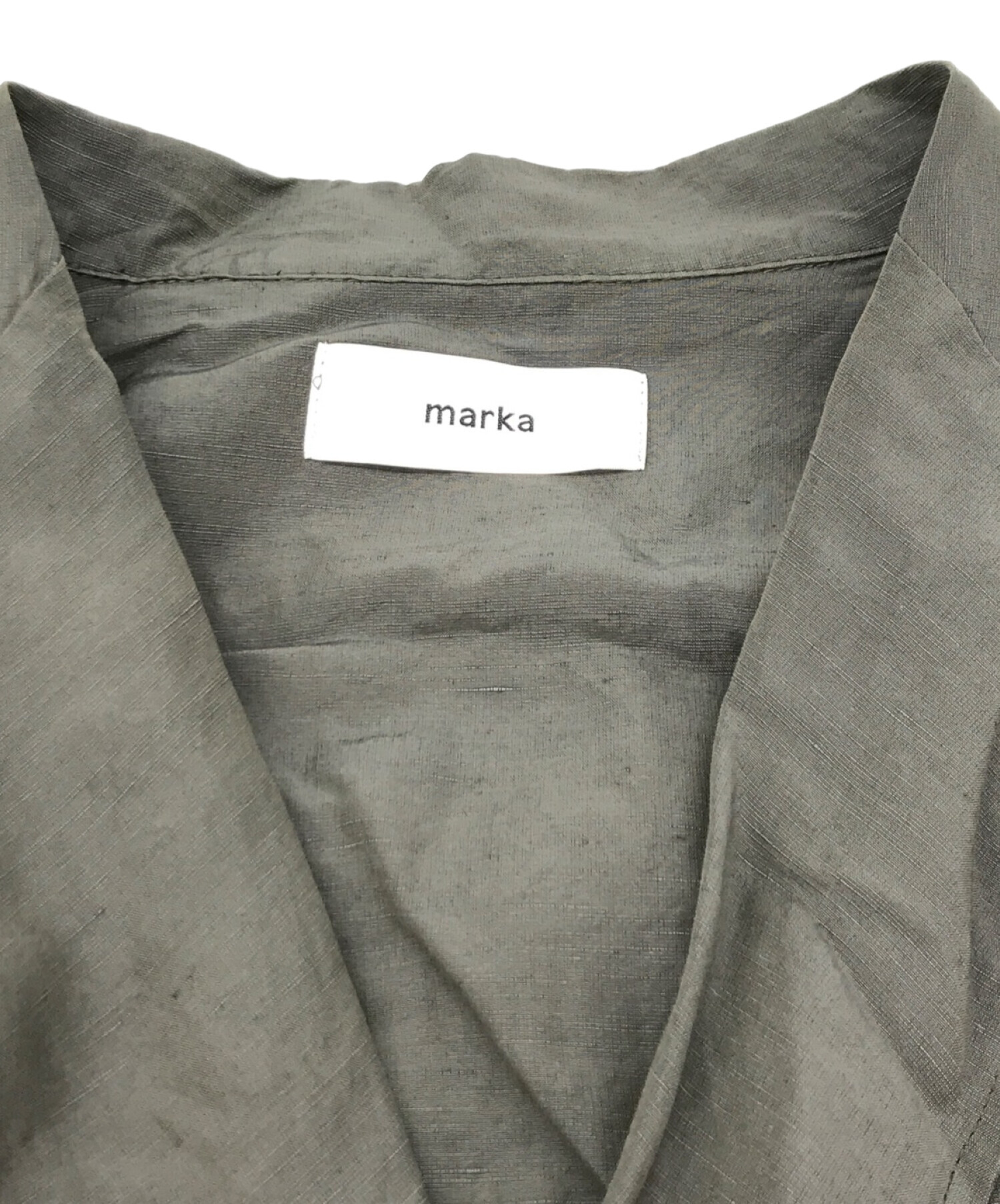 MARKA (マーカ) キュプラリネンコットン W.B.シャツジャケット オリーブ サイズ:1