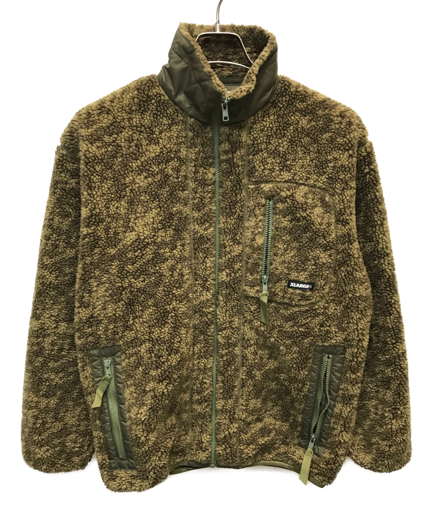 中古・古着通販】X-LARGE (エクストララージ) ボアジャケット オリーブ 