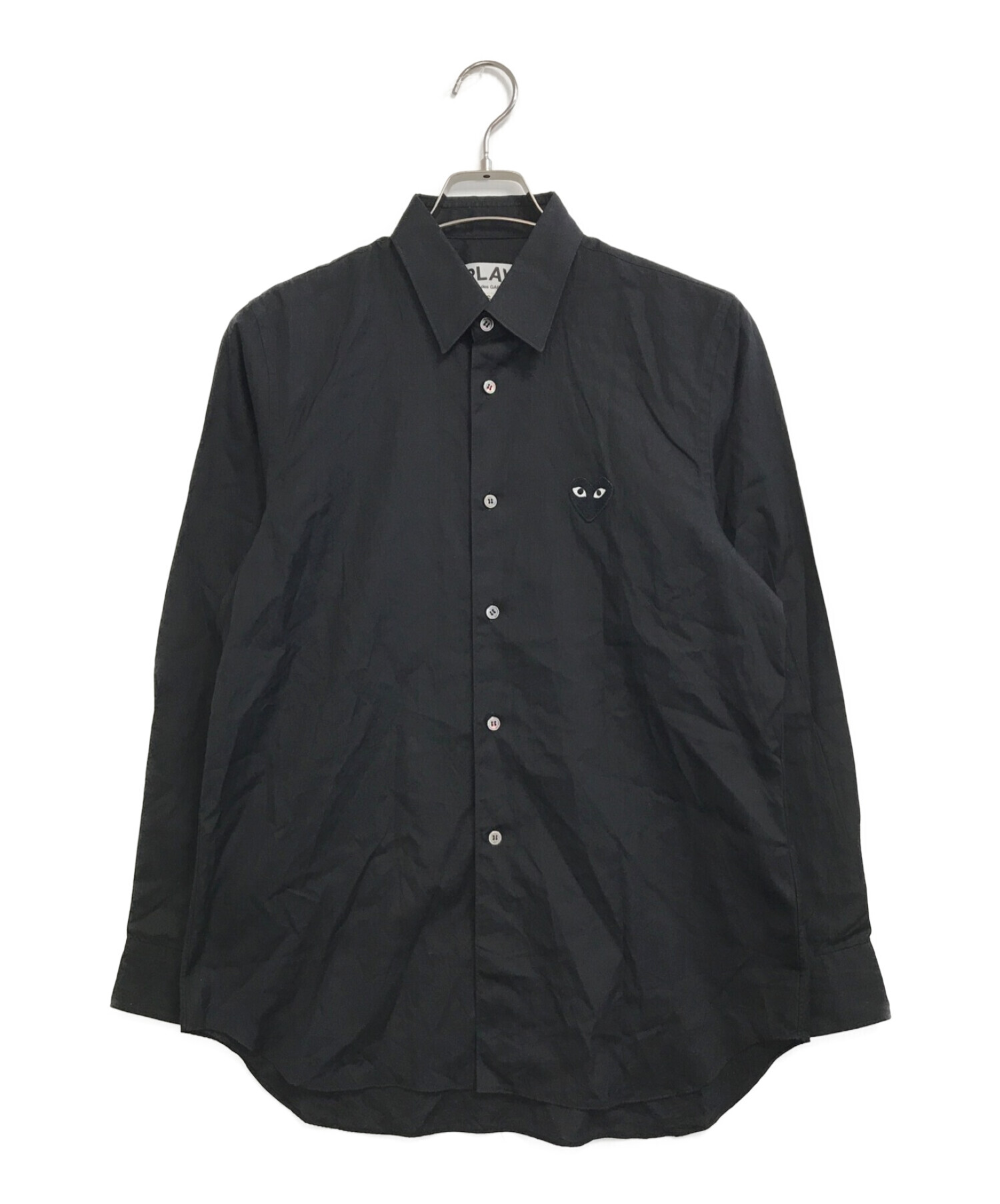 コムデギャルソンシャツ 製品染め ピッグレザージャケット ブラック身丈約79cm