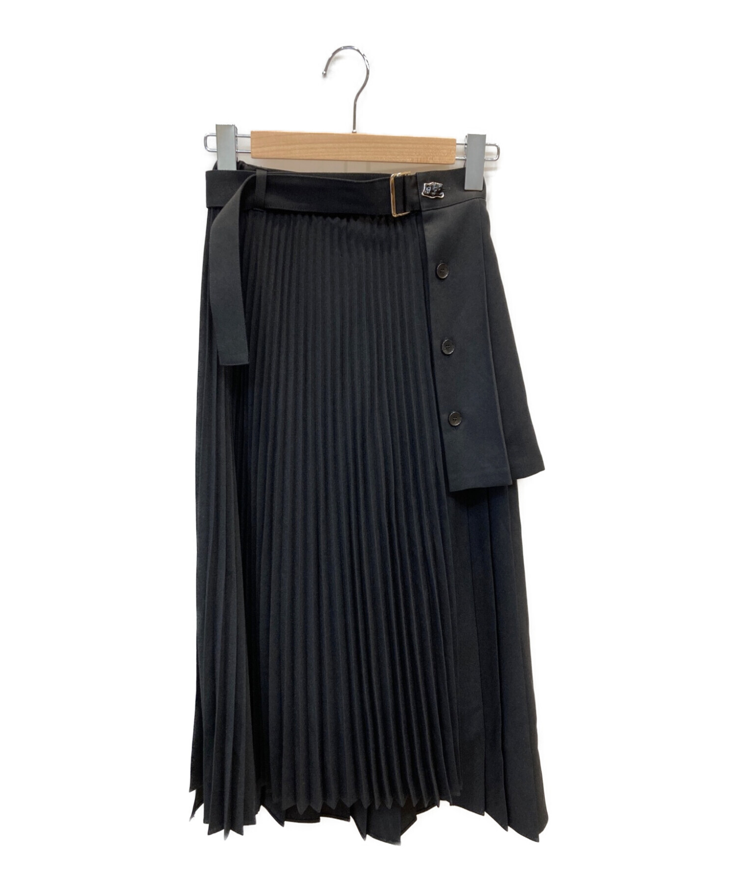 UNITED TOKYO (ユナイテッドトーキョー) ディフォメーションプリーツスカート ブラック サイズ:1