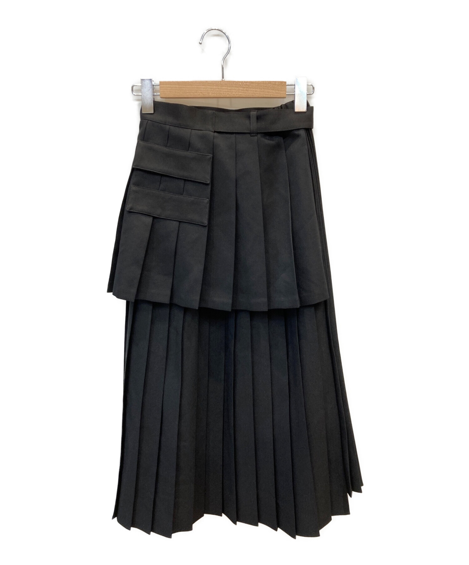 UNITED TOKYO (ユナイテッドトーキョー) ディフォメーションプリーツスカート ブラック サイズ:1