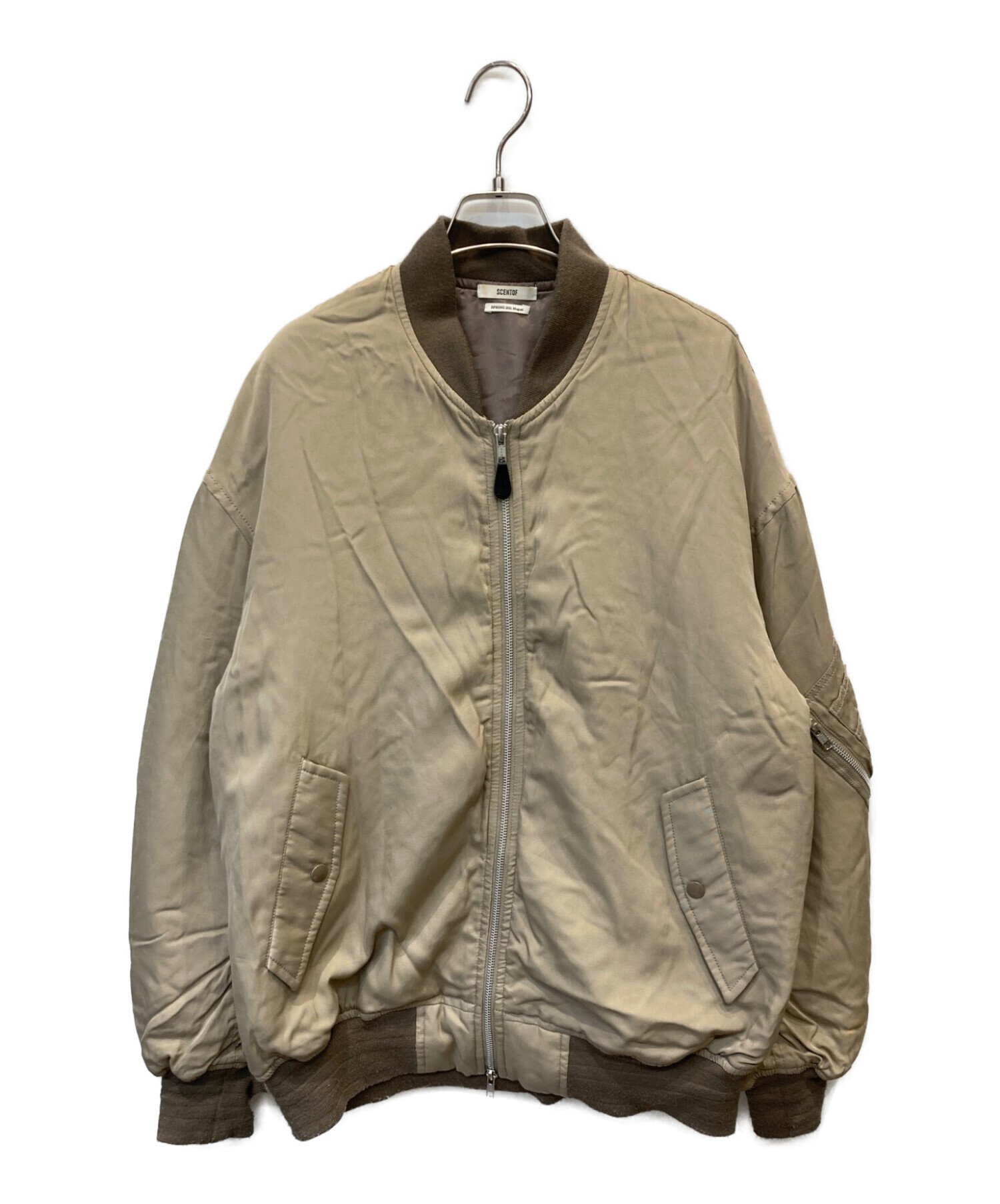 中古・古着通販】SCENTOF (セントオブ) レーヨンコットンMA-1 ベージュ  