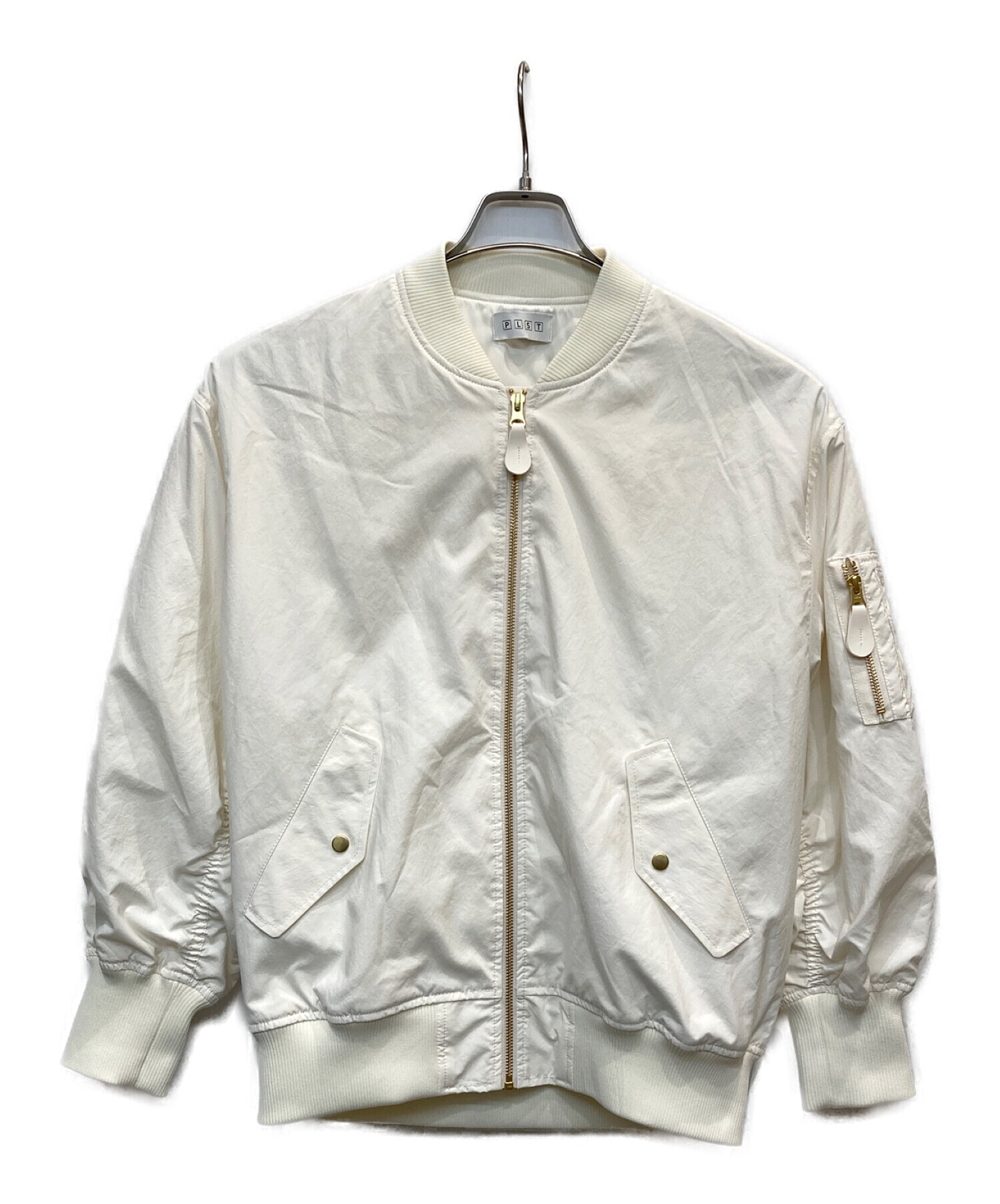 中古・古着通販】PLST (プラステ) MA-1ブルゾン ホワイト サイズ:S 