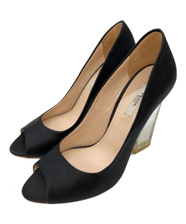 PRADAヒール　37.5 新品・未使用　箱無し PRADA(プラダ) ウェッジソールサンダルハイヒールパンプス
