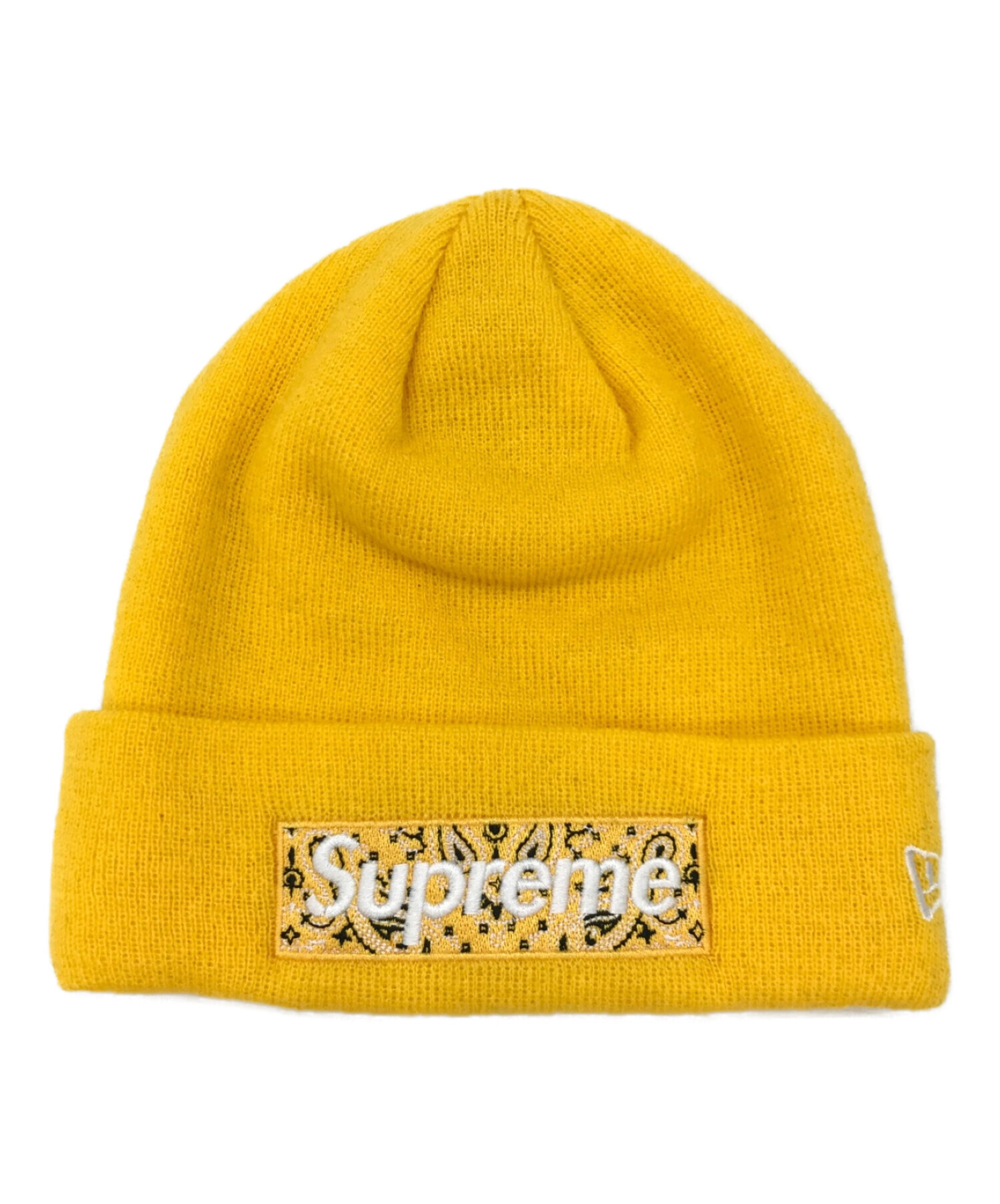 Supreme New Era Box Logo Beanie Yellow