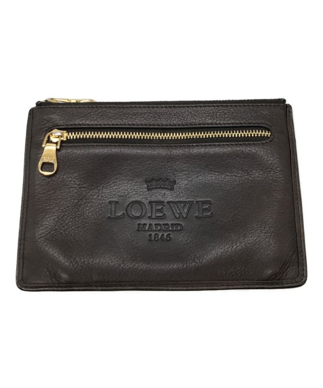 中古・古着通販】LOEWE (ロエベ) レザーポーチ サイズ:表記なし 