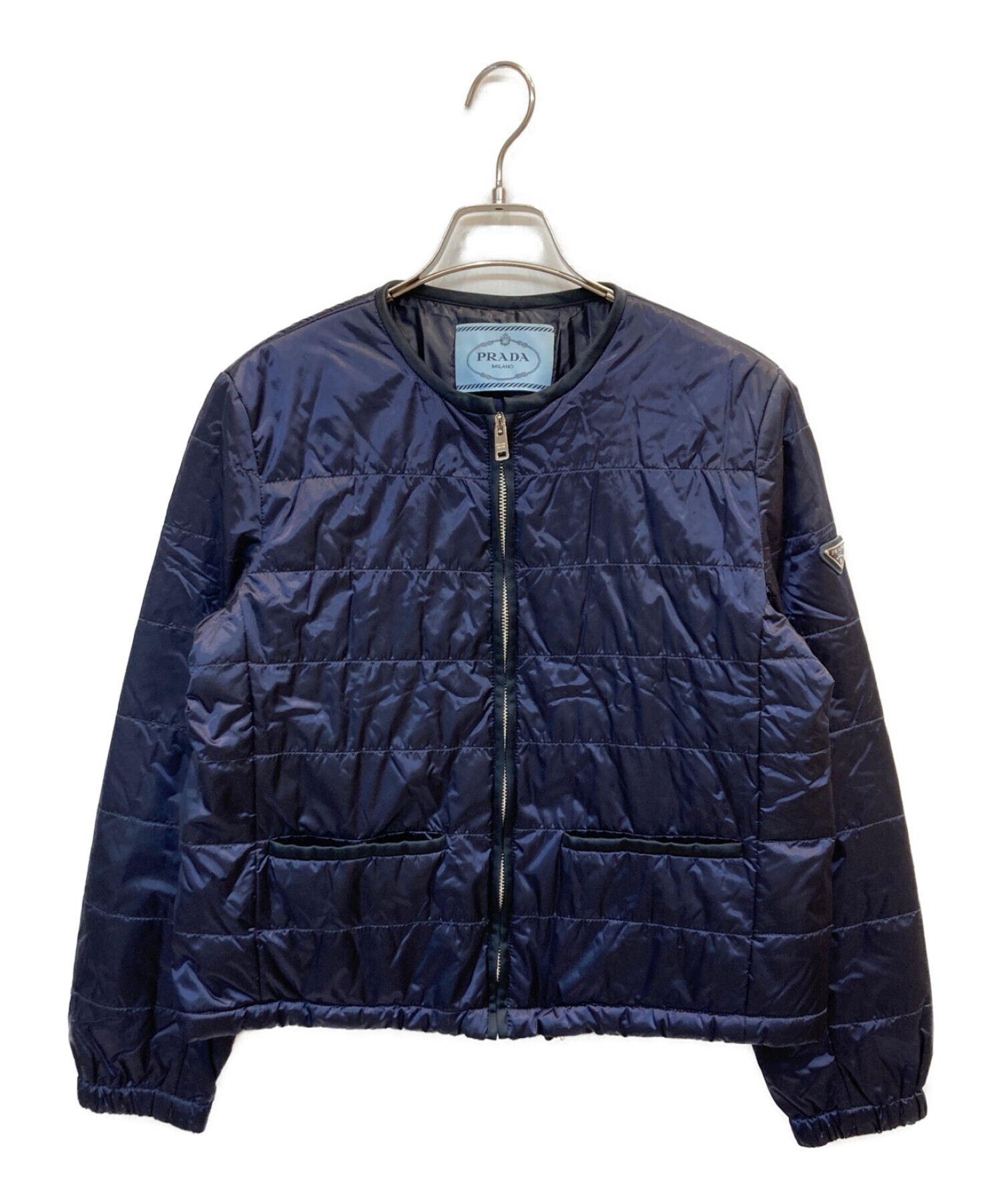 PRADA ネイビー キルティングジャケット プラダ PRADA ネイビー