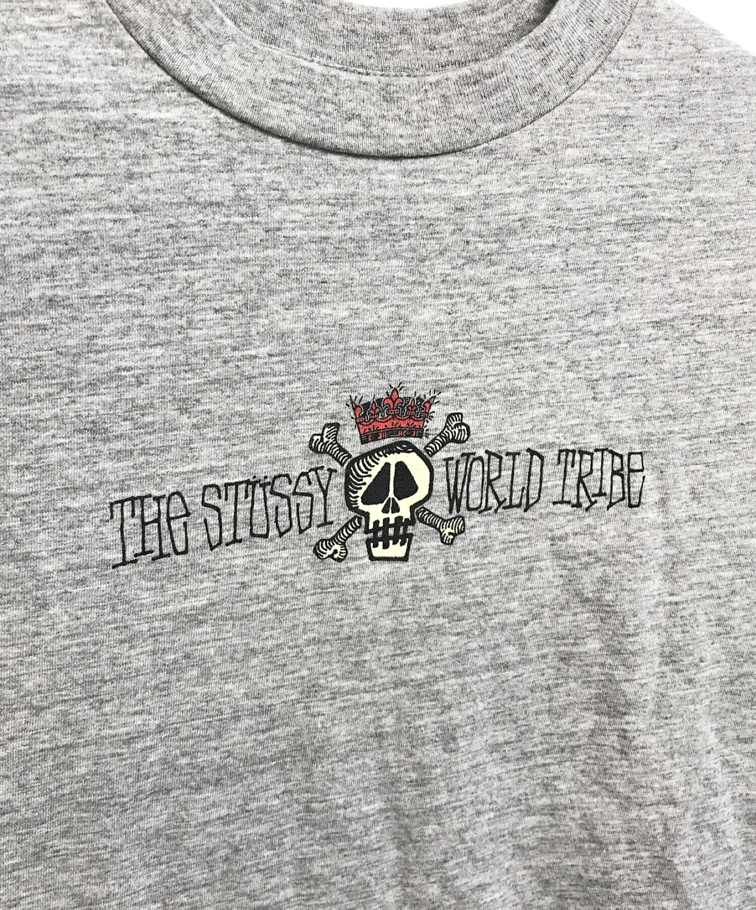 初期黒タグ】“WORLD 長く TRIBE” OLD STUSSY USA製 80s