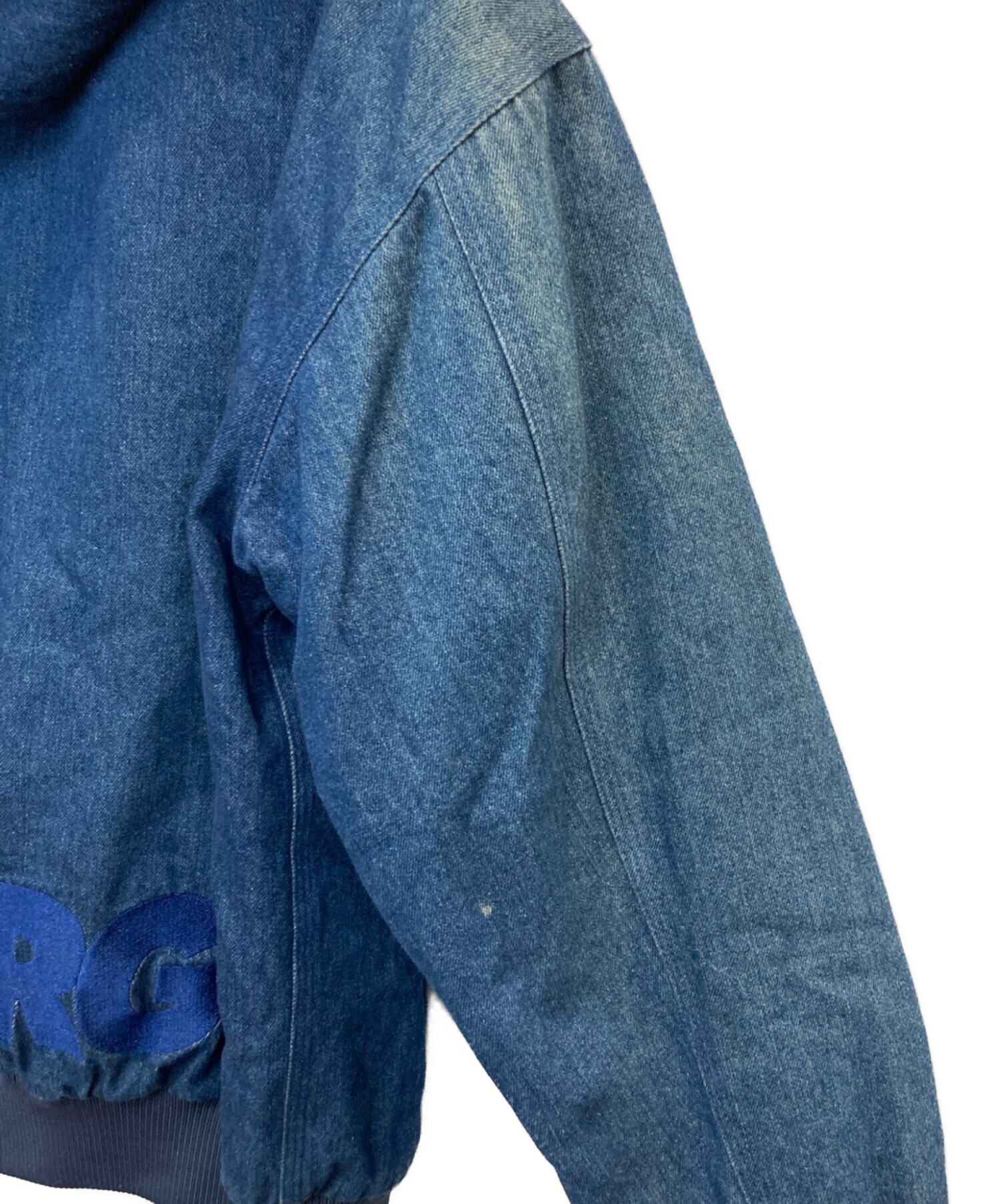 19SS SILK DUCK SILK DENIM CUT OFF HOODIE｜メンズ