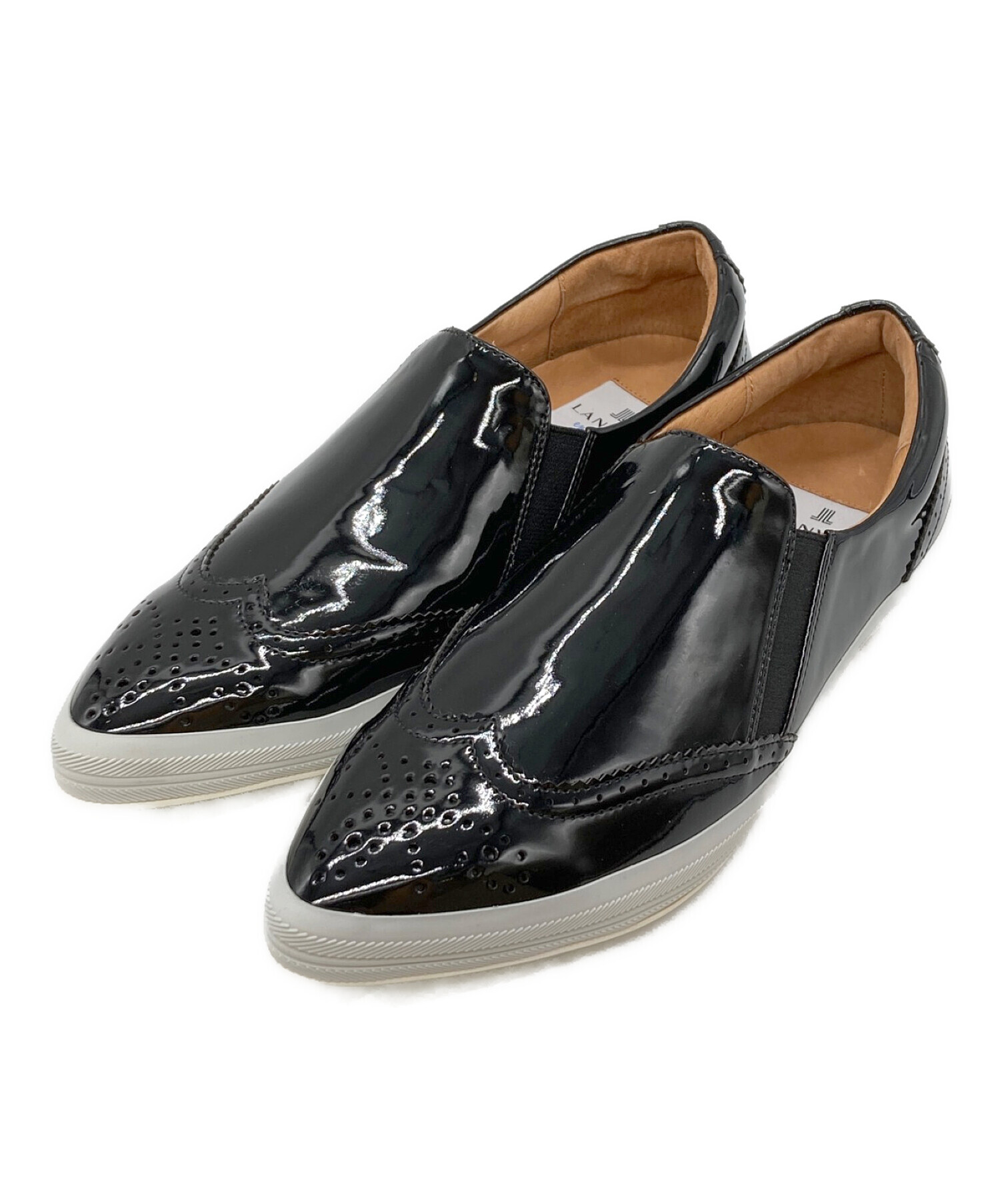 中古・古着通販】LANVIN (ライバン) エナメルスニーカー ブラック 