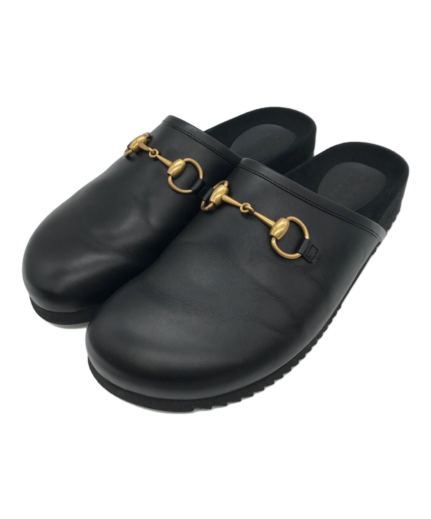 中古・古着通販】GUCCI (グッチ) ホースビットレザーサンダル ブラック 