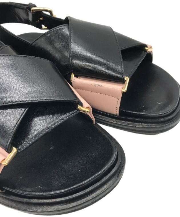 中古・古着通販】MARNI (マルニ) フスベットサンダル ブラック サイズ 