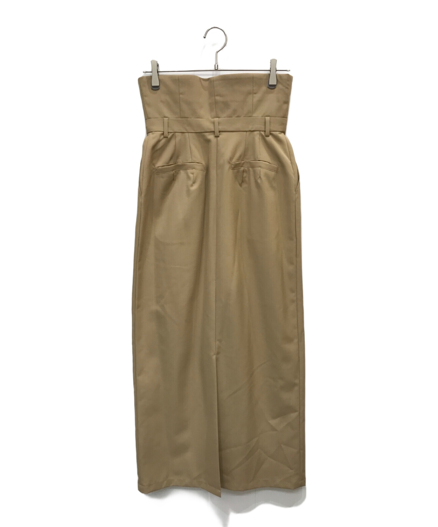 中古・古着通販】CLANE (クラネ) 2WAY FOLD MARVELT SKIRT ベージュ  