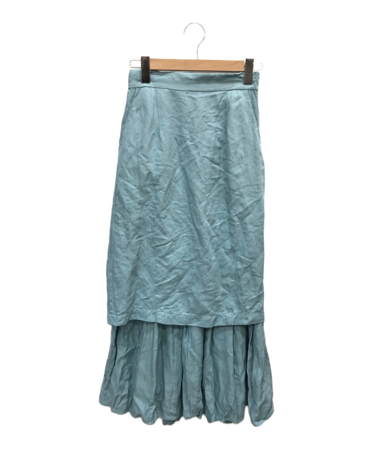 中古・古着通販】CLANE (クラネ) 3WAY FRILL SKIRT スカイブルー 