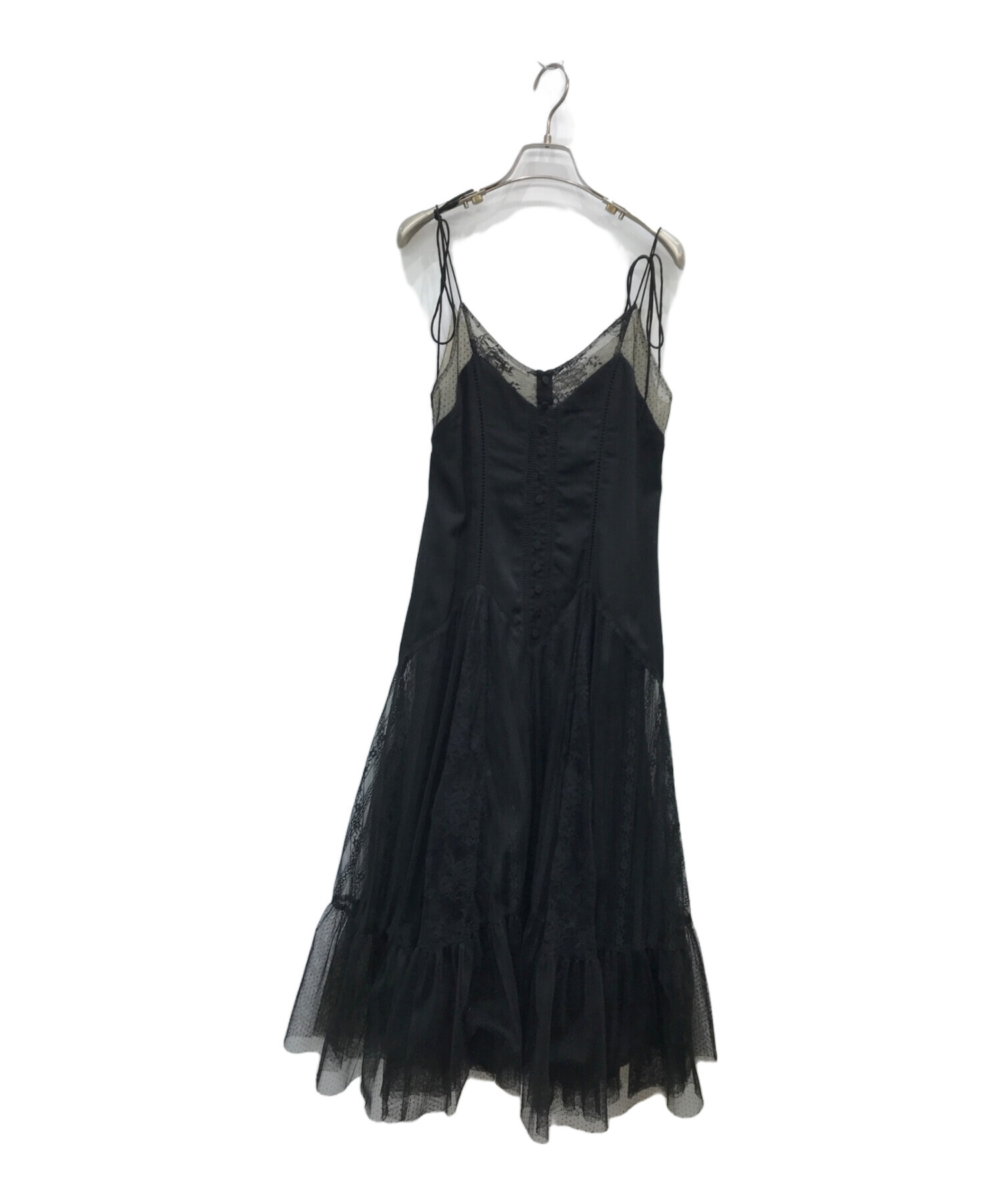 Herlipto Lace-Trimmed Satin Cami Dress