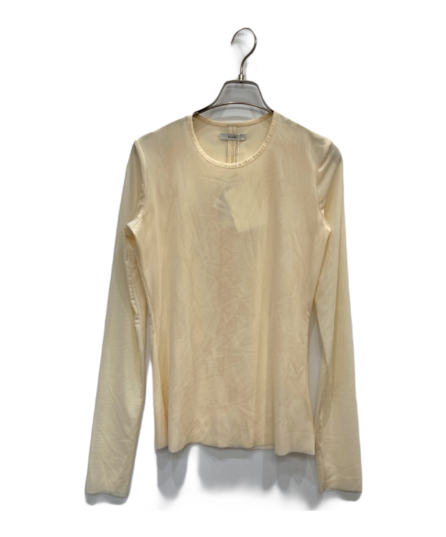 中古・古着通販】CLANE (クラネ) SHEER MESH CREW NECK TOPS 