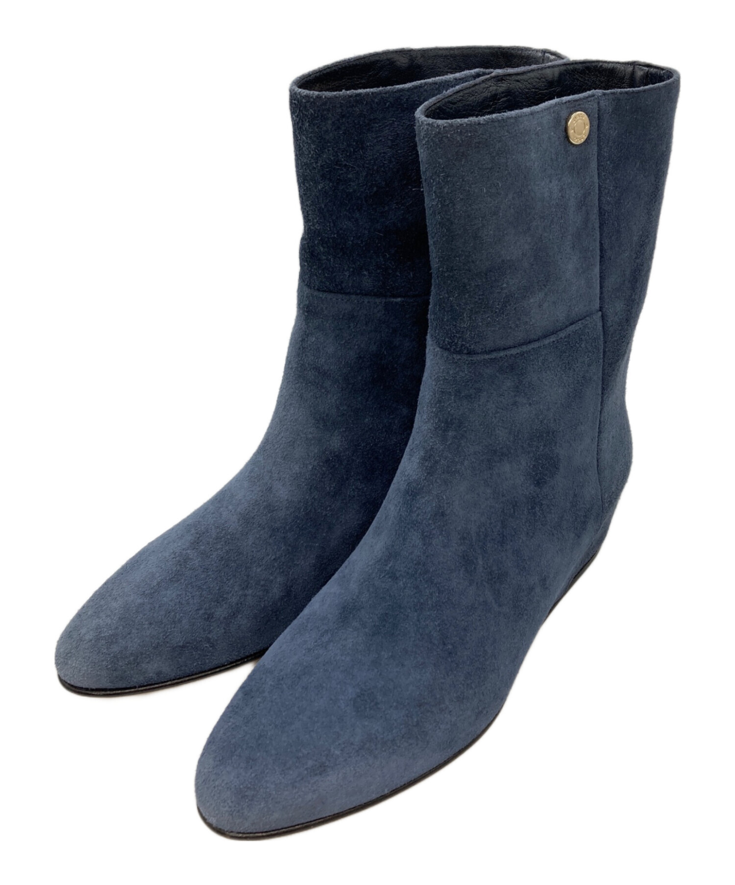 中古・古着通販】JIMMY CHOO (ジミーチュウ) ショートブーツ ネイビー 