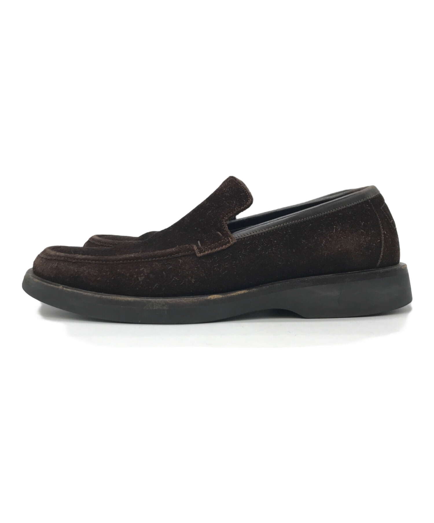 中古・古着通販】GUCCI (グッチ) スウェードローファー ブラウン 