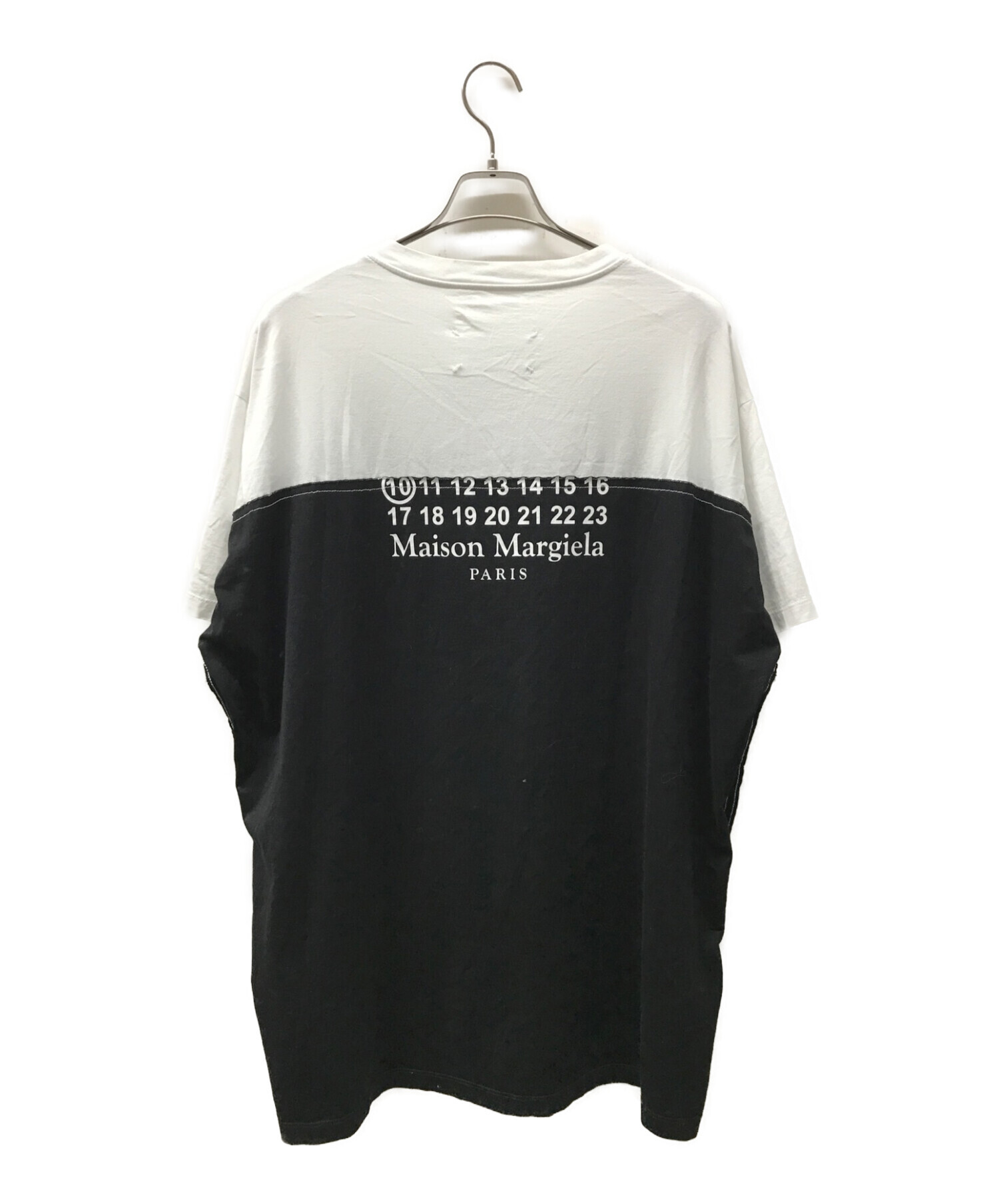 Maison Margiela (メゾンマルジェラ) カレンダーロゴTシャツ ブラック サイズ:48
