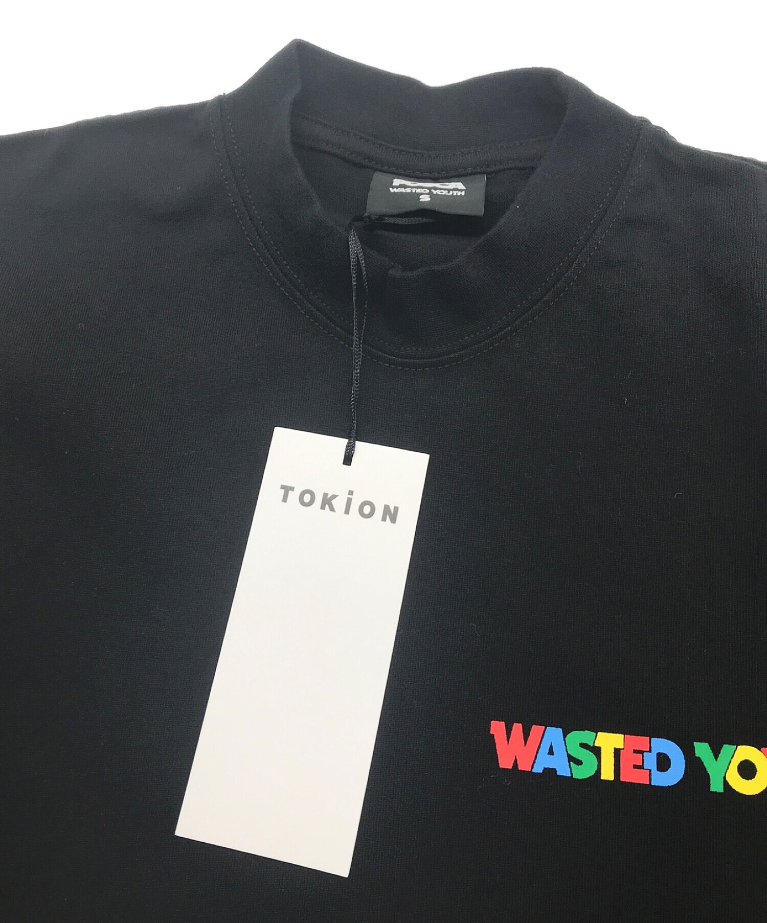 Wasted youth×POSCA (ウェステッドユース×ポスカ) ロゴプリントTシャツ ブラック サイズ:S 未使用品