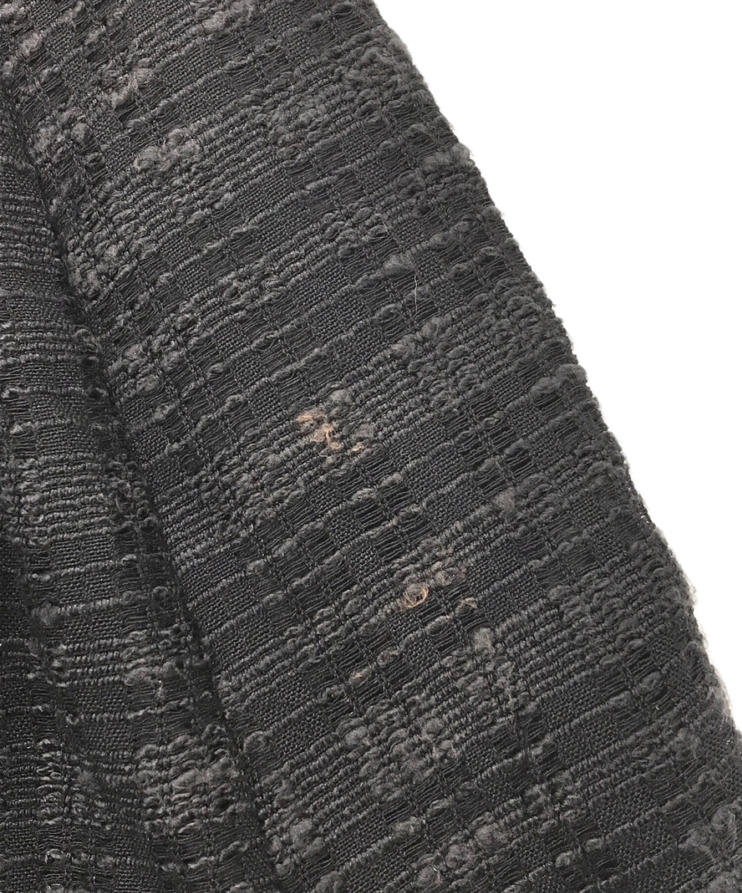 中古・古着通販】PRADA (プラダ) ツイードスカート ブラック サイズ:38