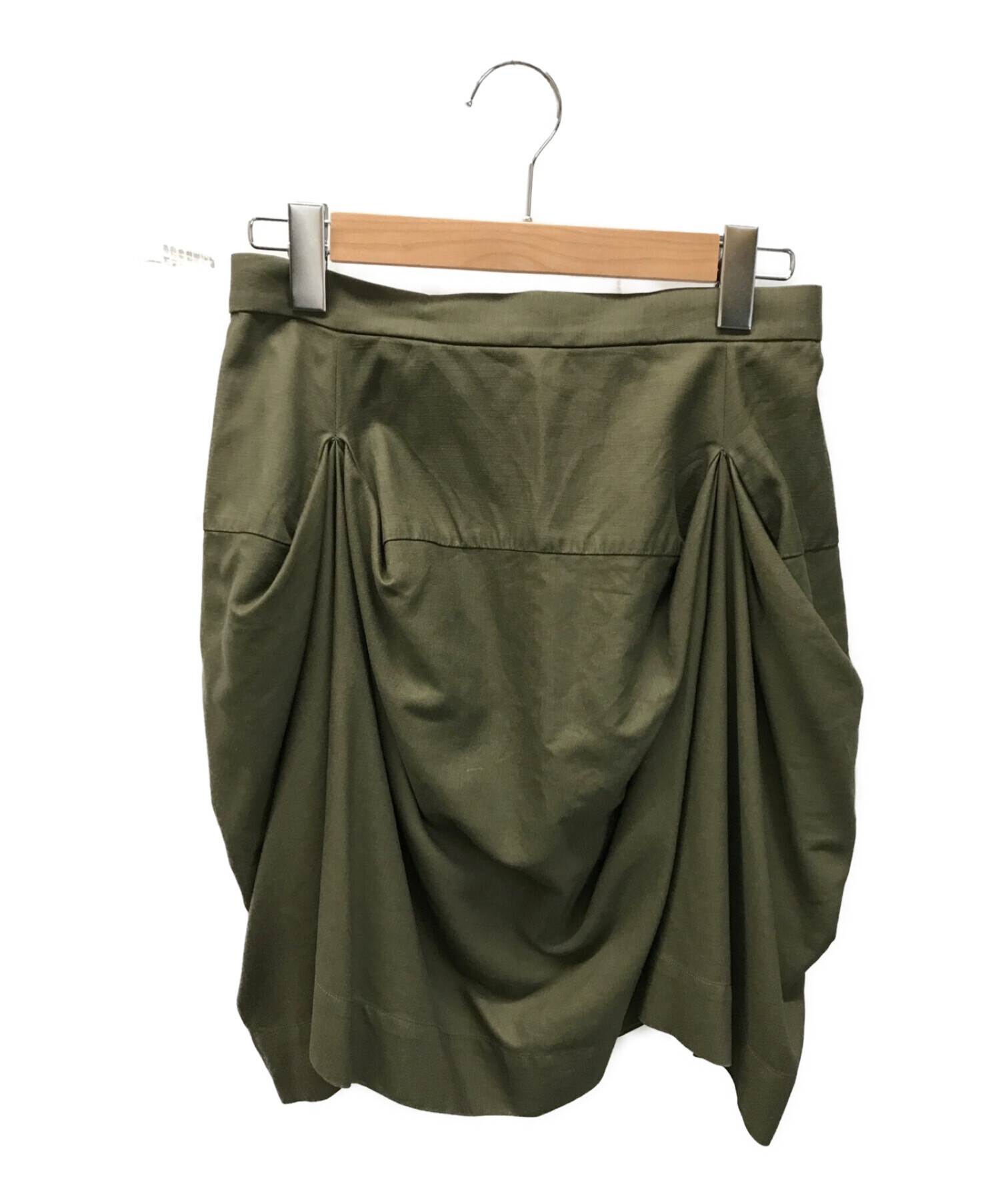 Vivienne Westwood (ヴィヴィアンウエストウッド) 変形スカート オリーブ サイズ:3