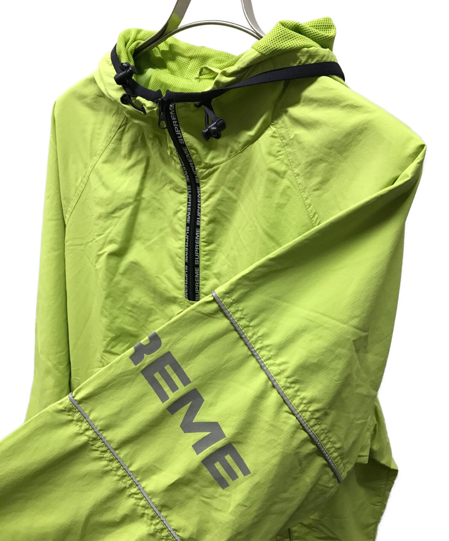 Nylon Ripstop Hooded Pullover ：Lime