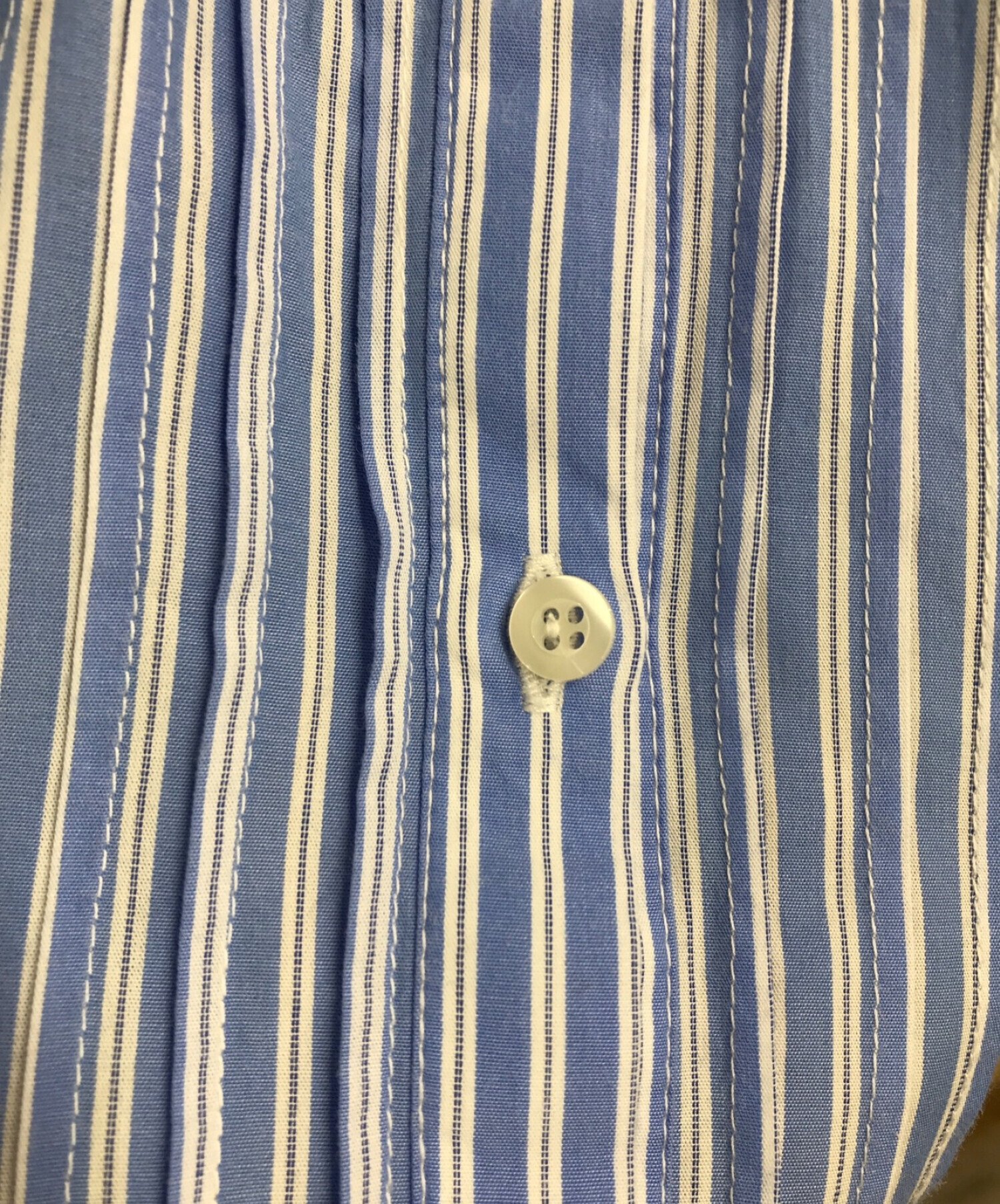 CADUNE (カデュネ) 袖刺繍ストライプブラウス ブルー サイズ:36