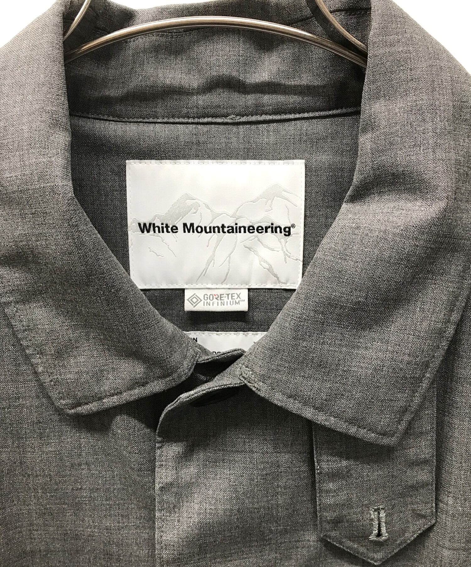 WHITE MOUNTAINEERING (ホワイトマウンテ二アニング) GORE-TEX ステンカラーコート グレー サイズ:1