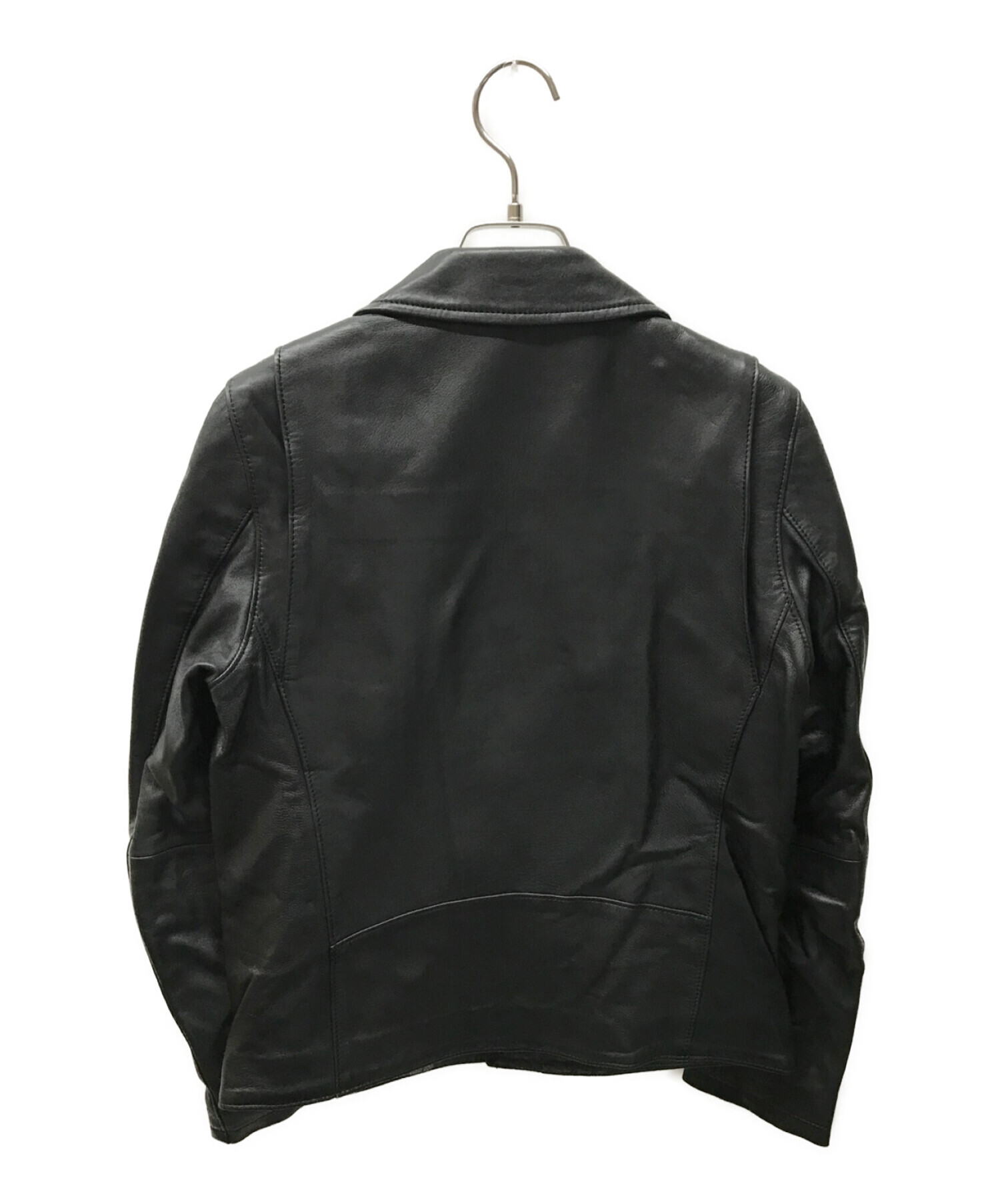 FRAMeWORK (フレームワーク) ラムレザーライダースジャケット ブラック サイズ:38