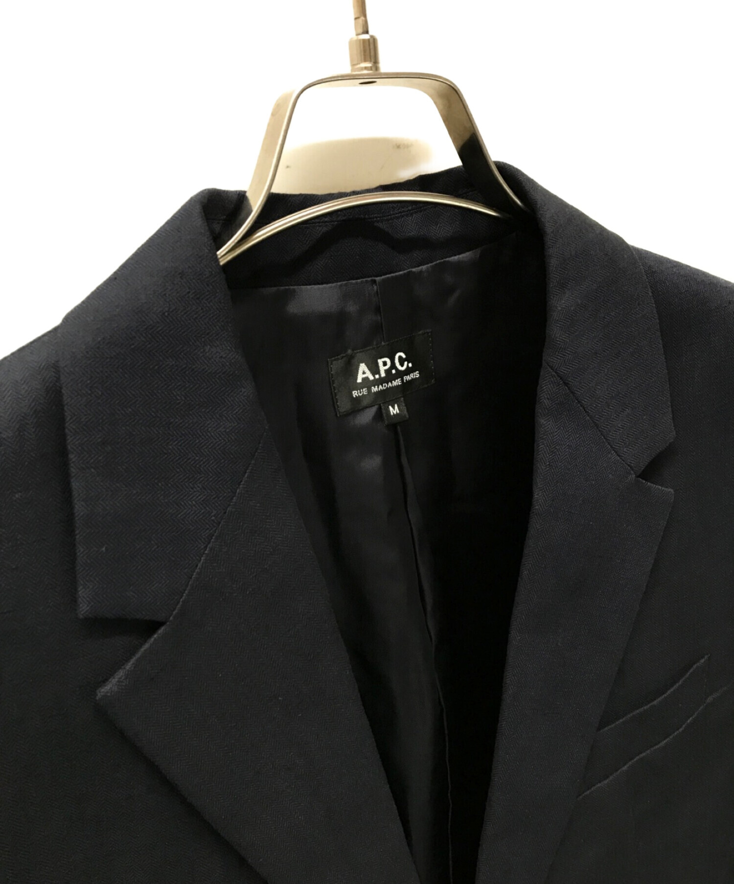 A.P.C. (アー・ペー・セー) リネン混テーラードジャケット ネイビー サイズ:M