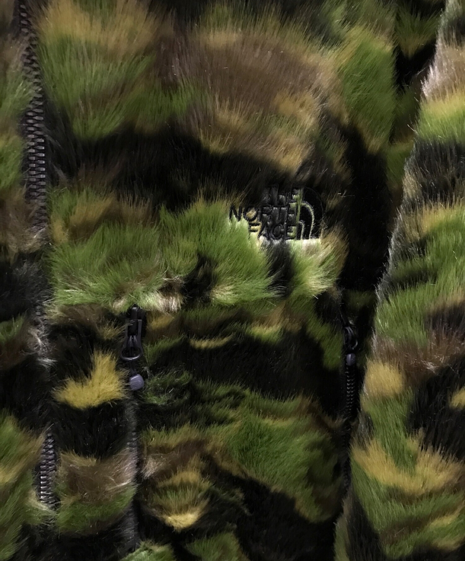 THE NORTH FACE PURPLE LABEL ノースフェイスパープルレーベル Camoflage Fur Field Jacket タイガーカモフラージュ柄フェイクファーフィールドジャケット グリーン NP2967N54センチ肩幅