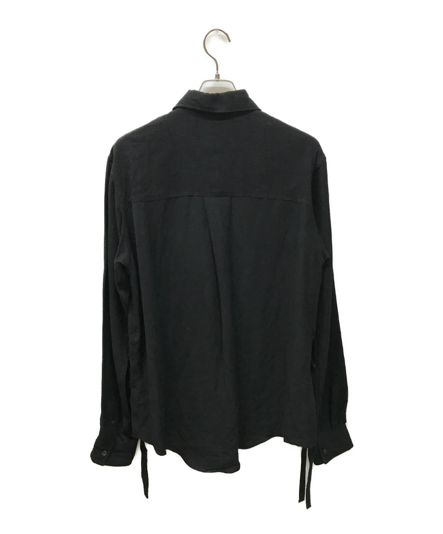SOSHIOTSUKI (ソウシ オオツキ) KIMONO BREASTED SHIRTS キモノブレステッドシャツ SSGNSH01 ブラック  サイズ:44