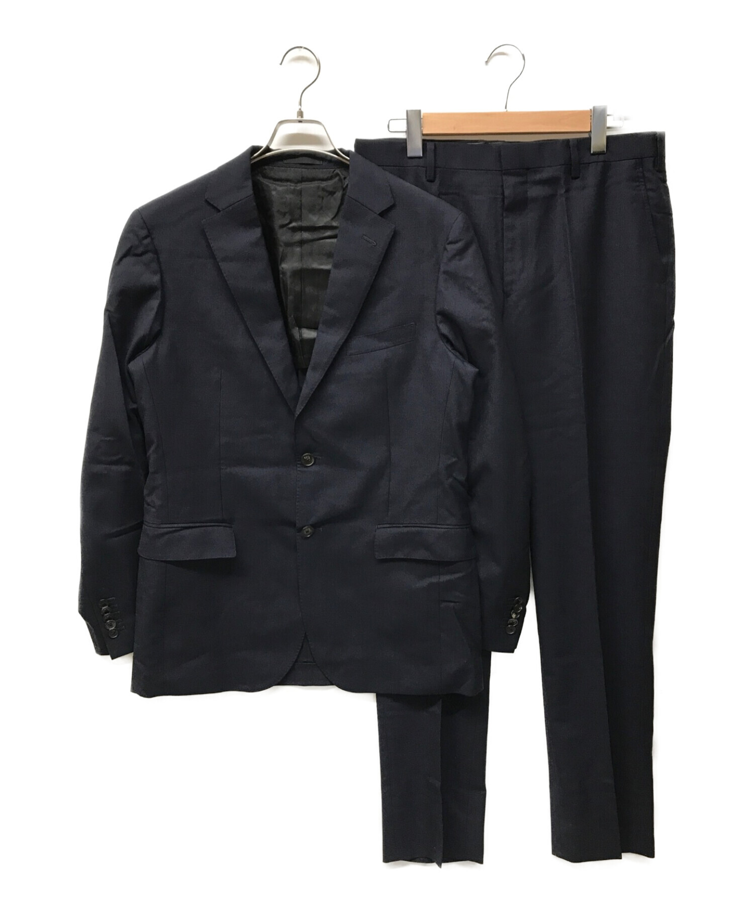ブラックレーベル クレストブリッジ BLACK LABEL CRESTBRIDGE セットアップ スーツ ジャケット スラックス メンズ 92-76-170 38R(M相当) ネイビー