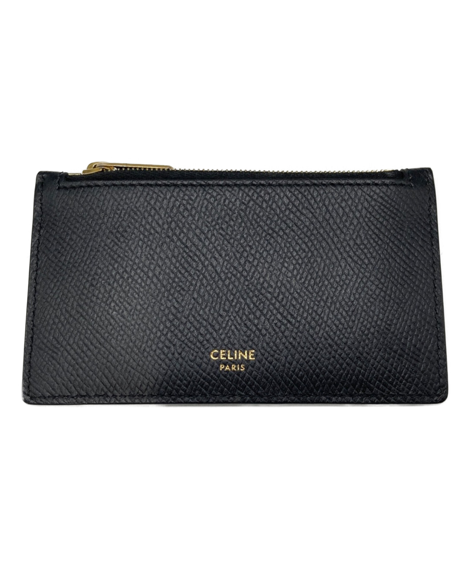 CELINE (セリーヌ) コンパクトジップカードケース ブラック