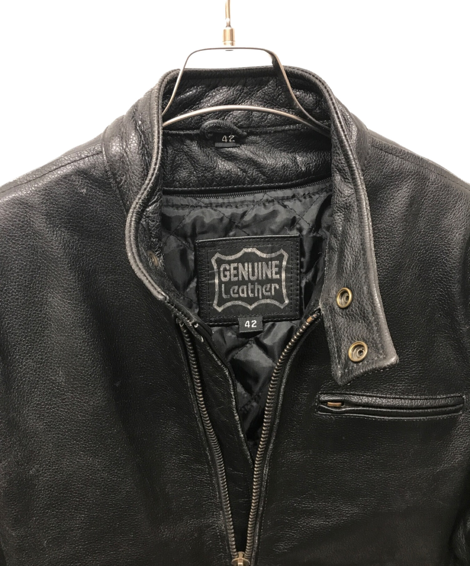 中古・古着通販】USED (ユーズド) レザージャケット ライダース  