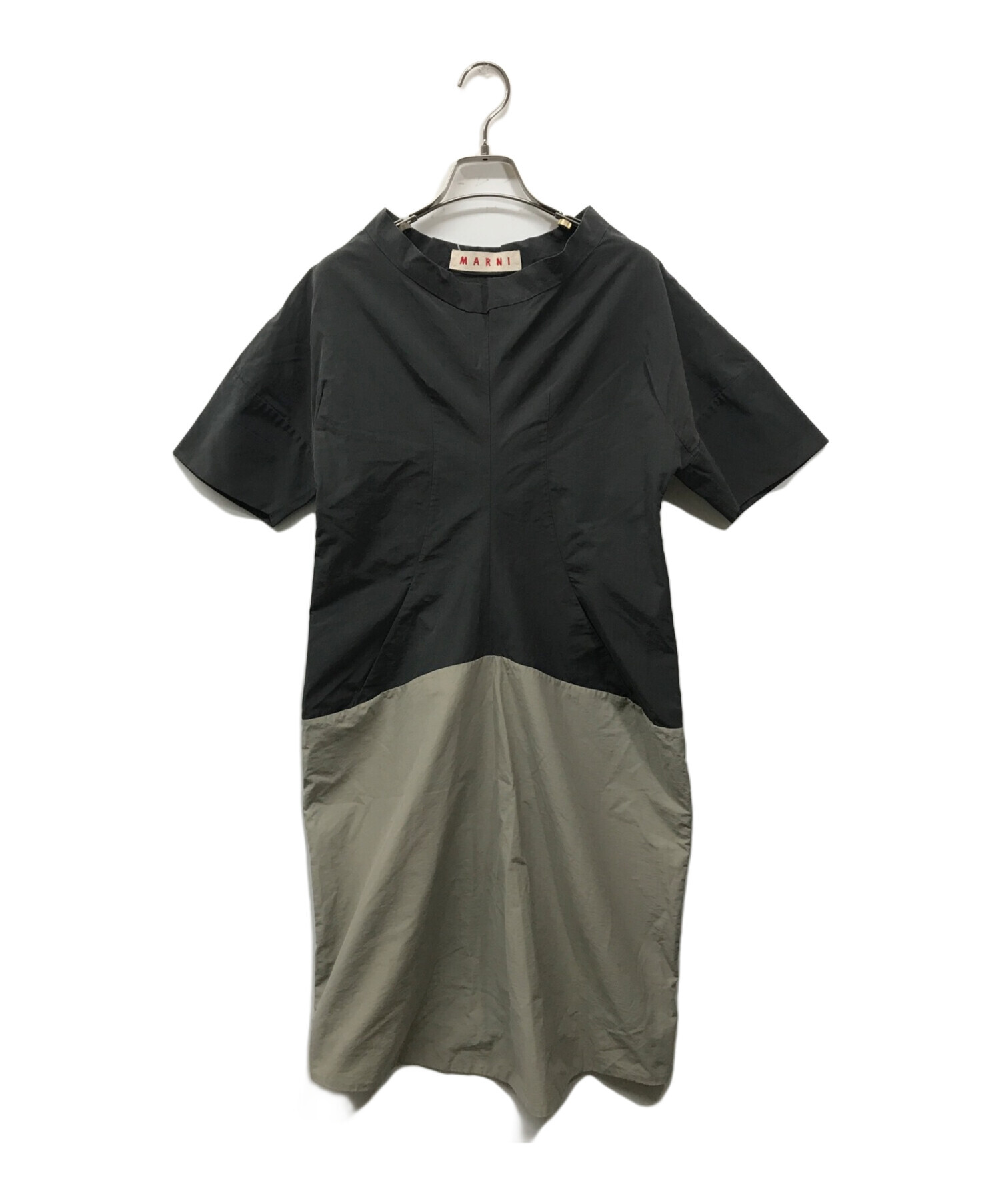 中古・古着通販】MARNI (マルニ) ブラウスワンピース グレー サイズ 