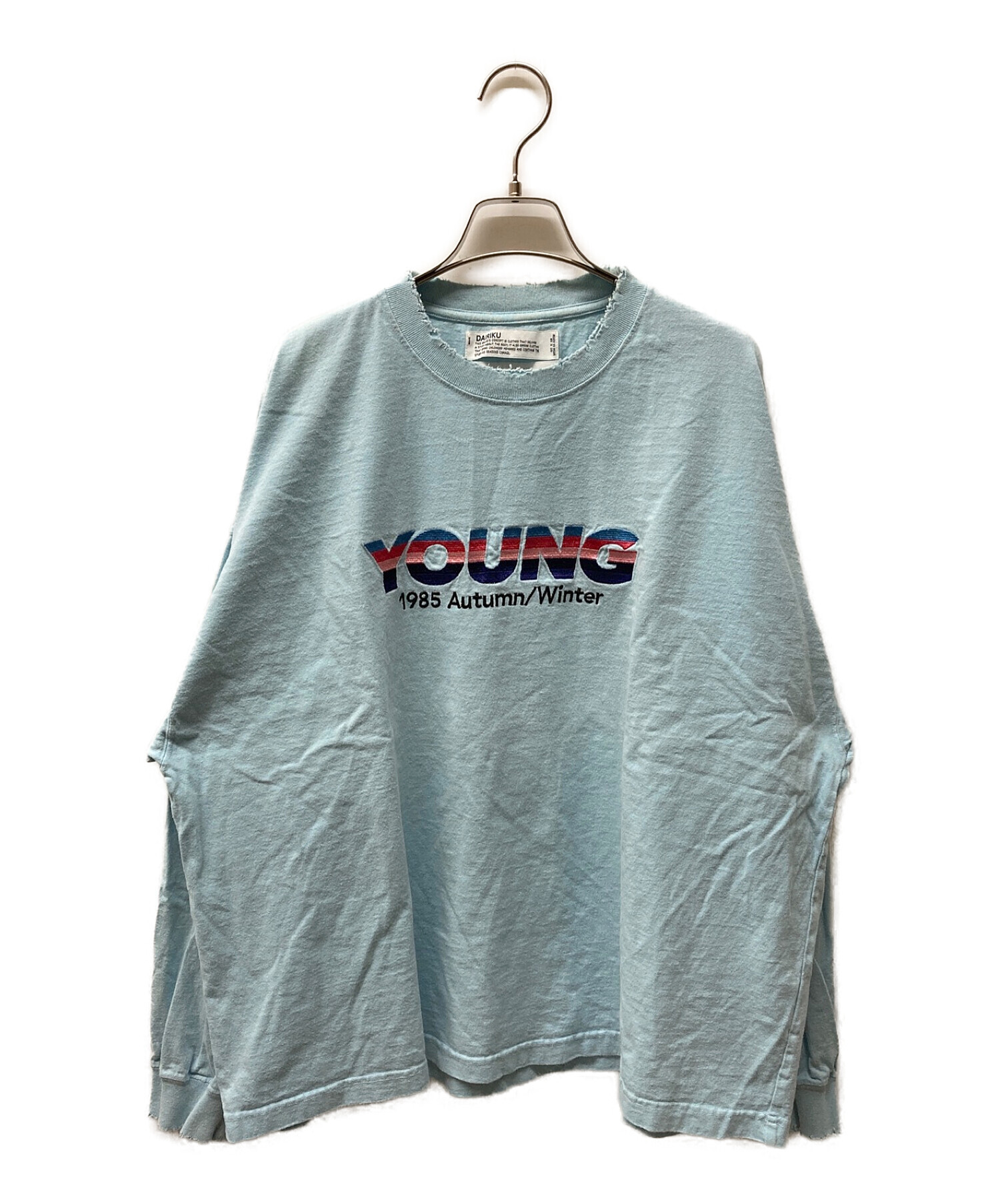 中古・古着通販】DAIRIKU (ダイリク) YOUNG Embroidery Tee ブルー 
