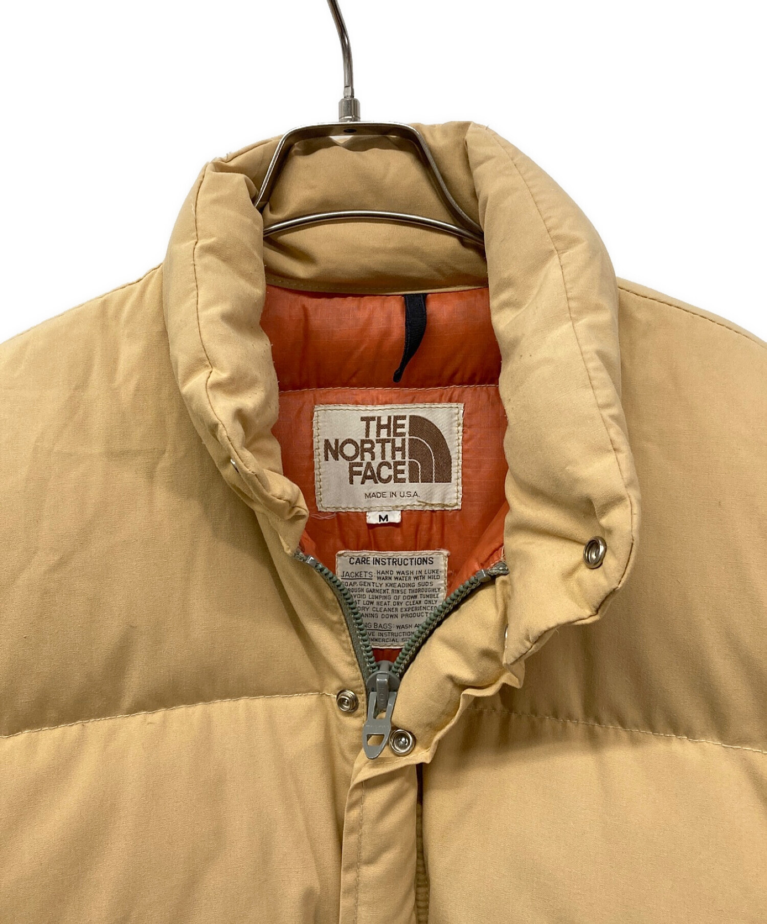 ザ・ノース・フェイスダウンジャケットベージュメイド・イン・USA