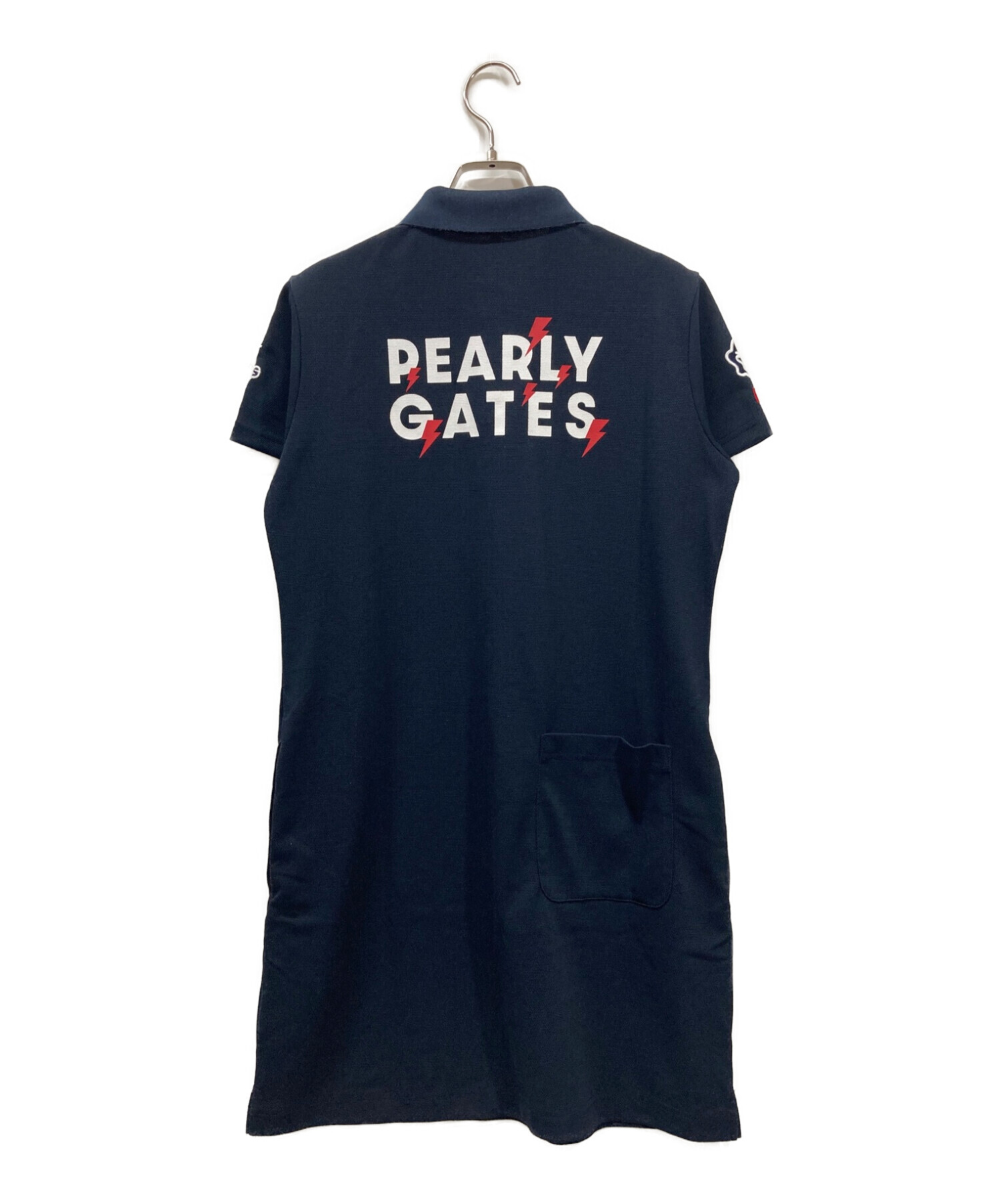 中古・古着通販】PEARLY GATES (パーリーゲイツ) イナズマロゴ半袖ポロ  