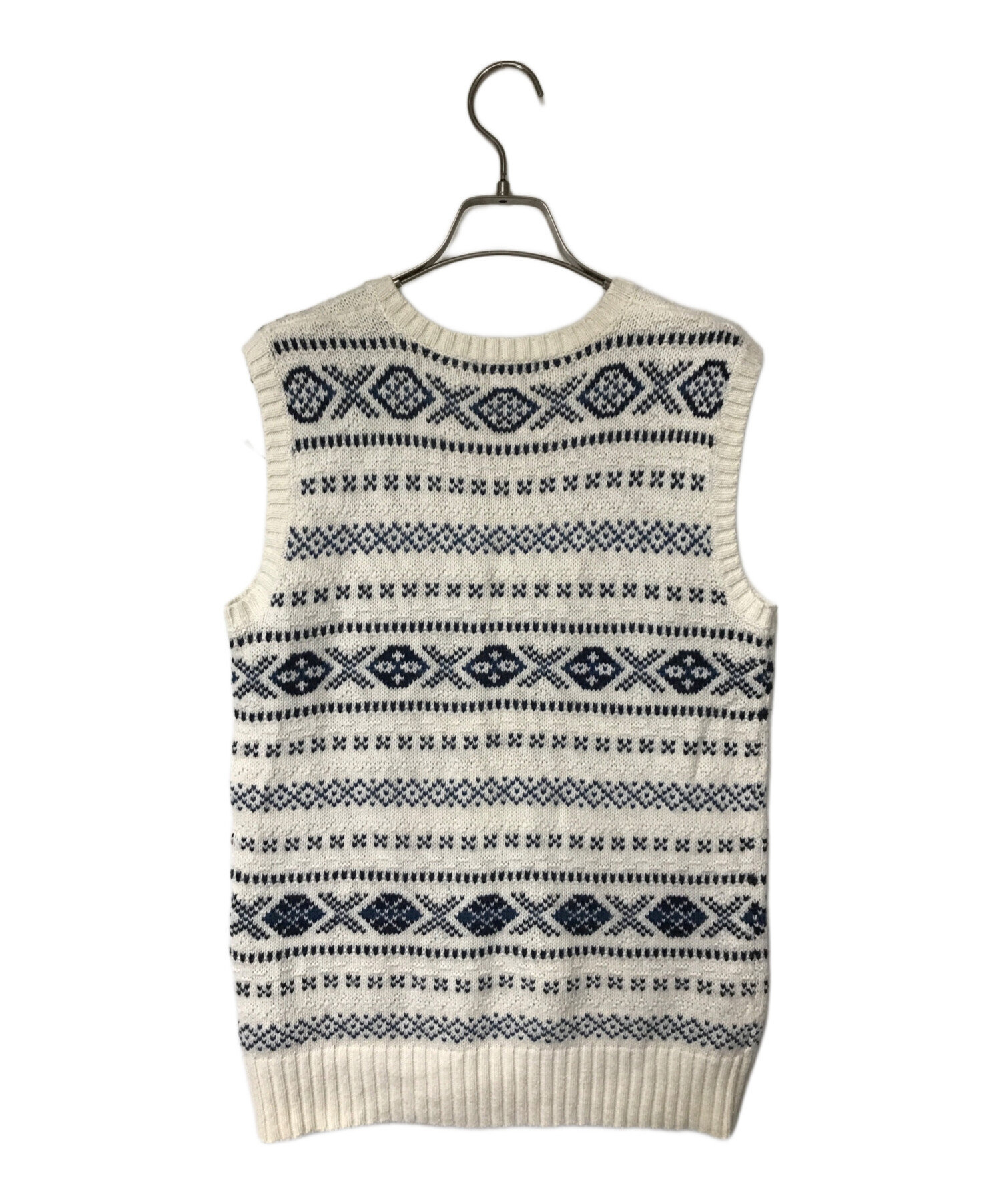 新品 rus POLO KNIT VEST ニットベスト WHITE 【公式通販】
