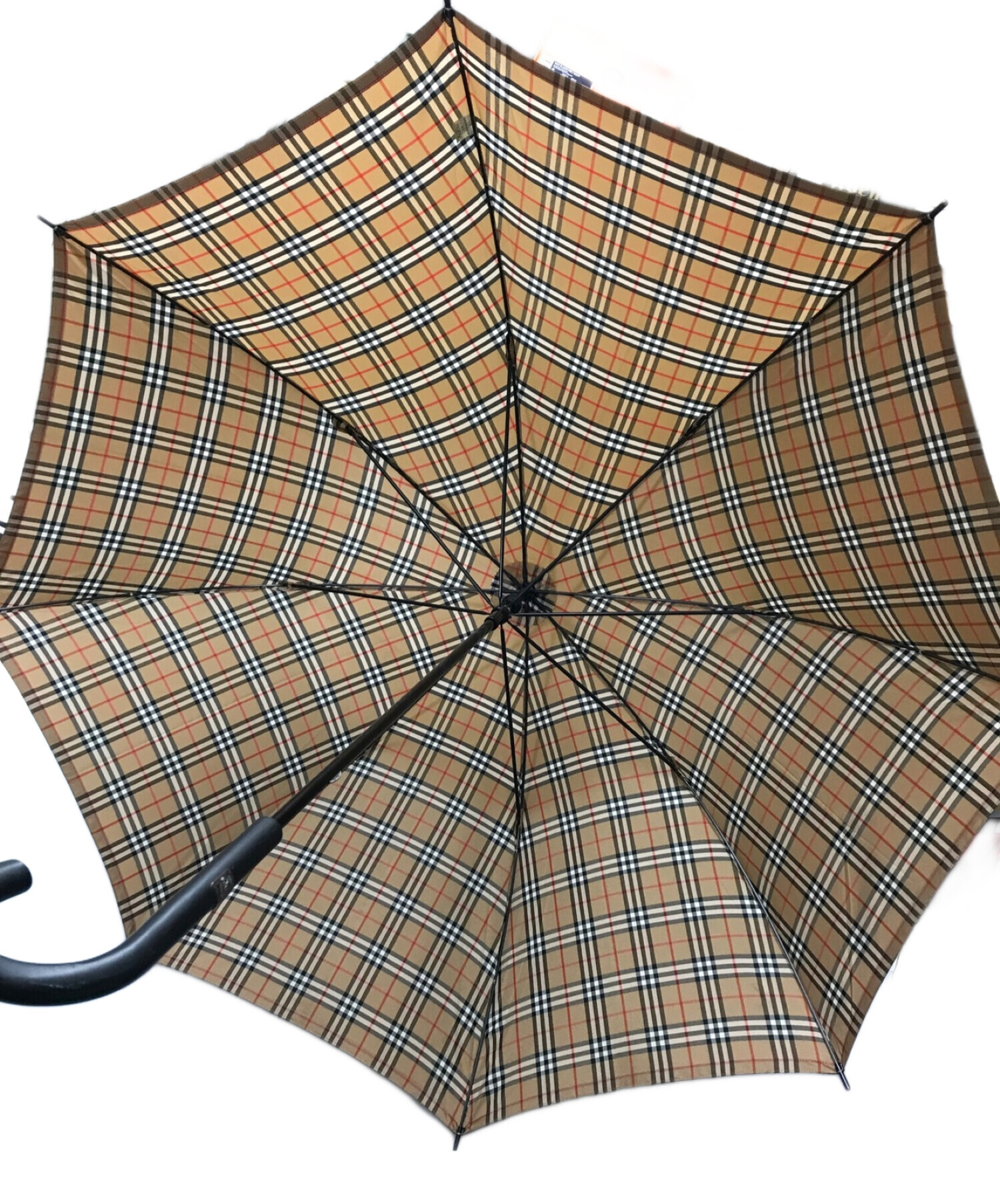 BURBERRYノバチェック長傘 新品タグ付き 新品タグ付 バーバリー 長傘 ノバチェック ベージュ系 ホースロゴ