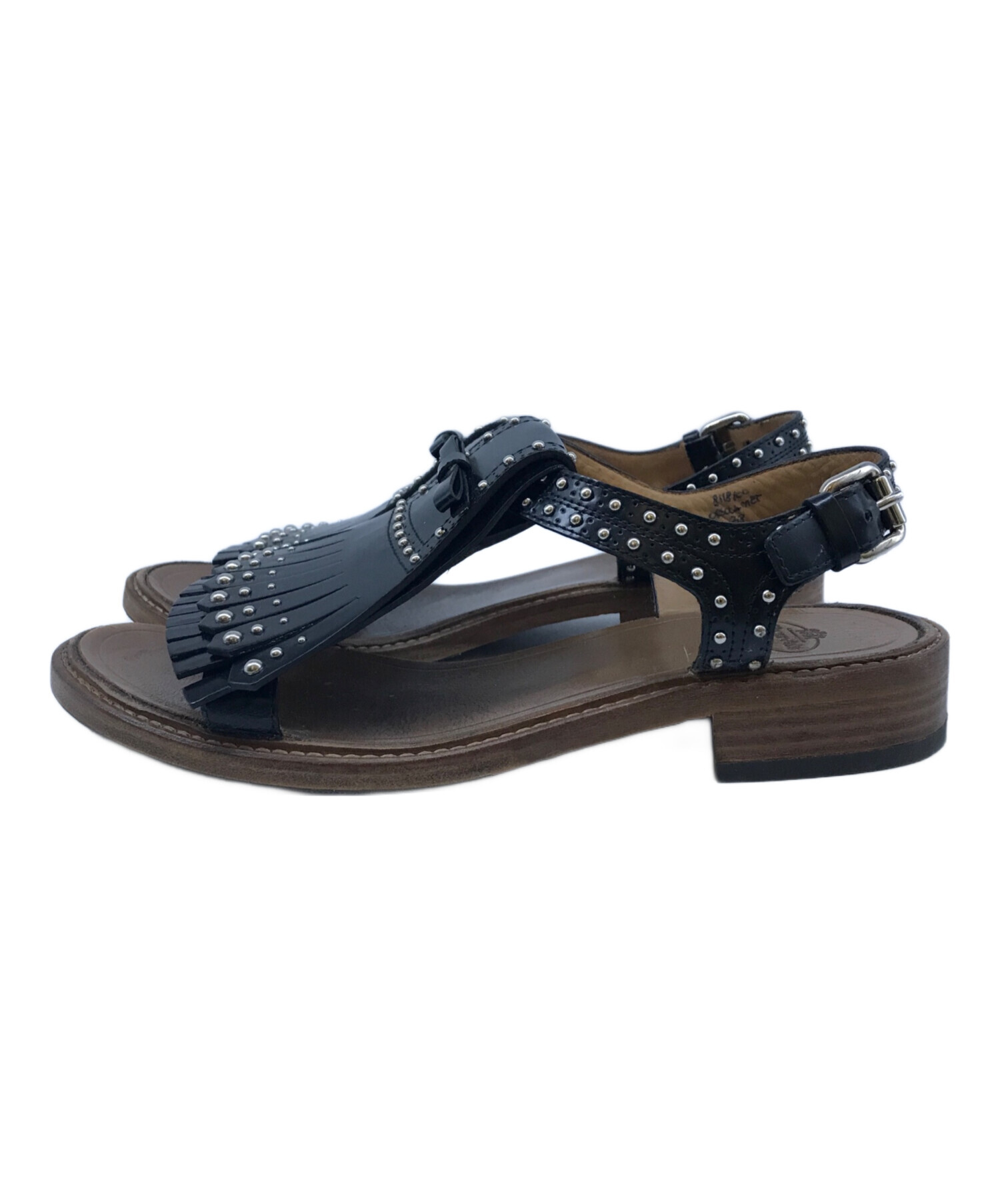Church's / RHONDA クロスサンダル 37 ブラック(中古・古着通販 Church's / RHONDA クロスサンダル 37 ブラック(中古・古着通販