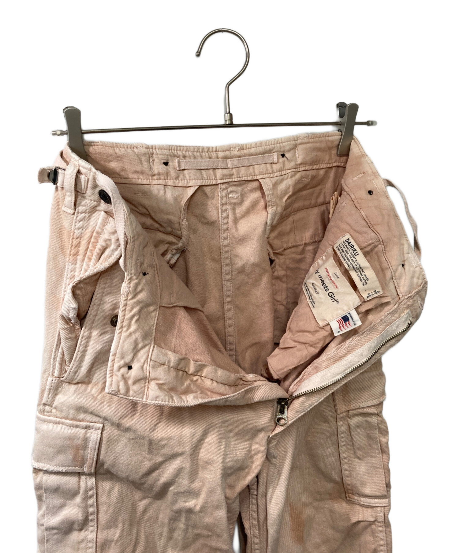 Dairiku 22ss Wide Cargo Pants サーモンピンク Dairiku 22ss Wide Cargo Pants サーモンピンク Dairiku 22ss Wide
